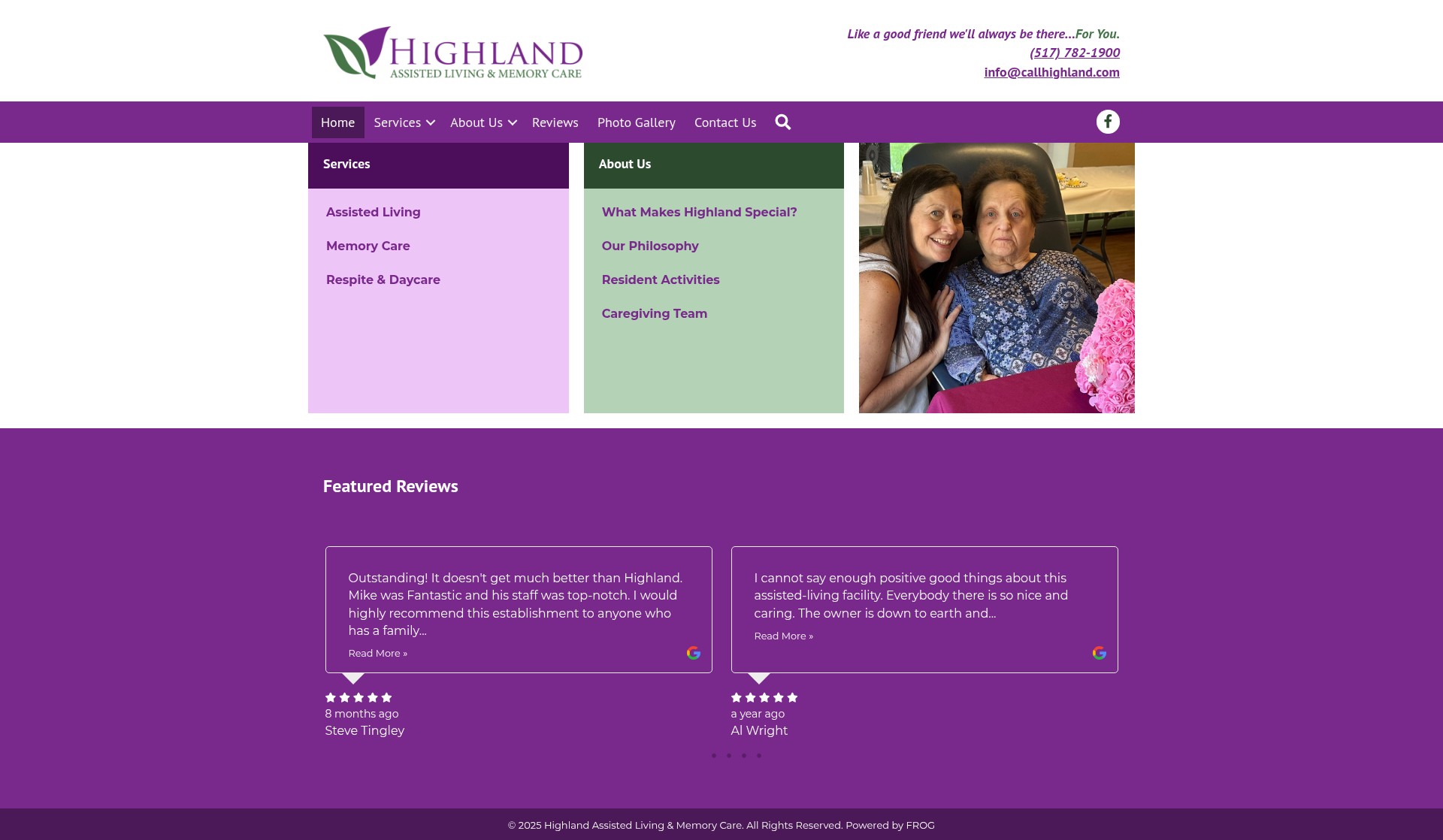 Screenshot of callhighland.com