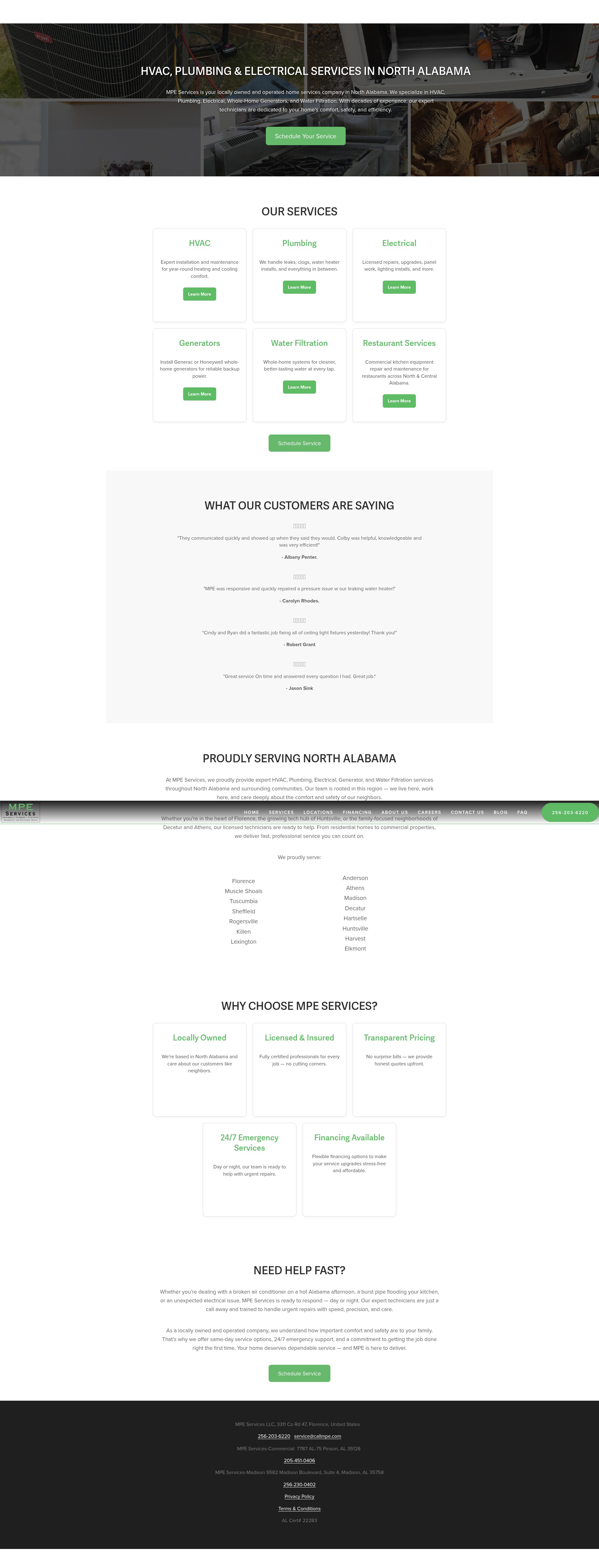 Screenshot of callmpe.com