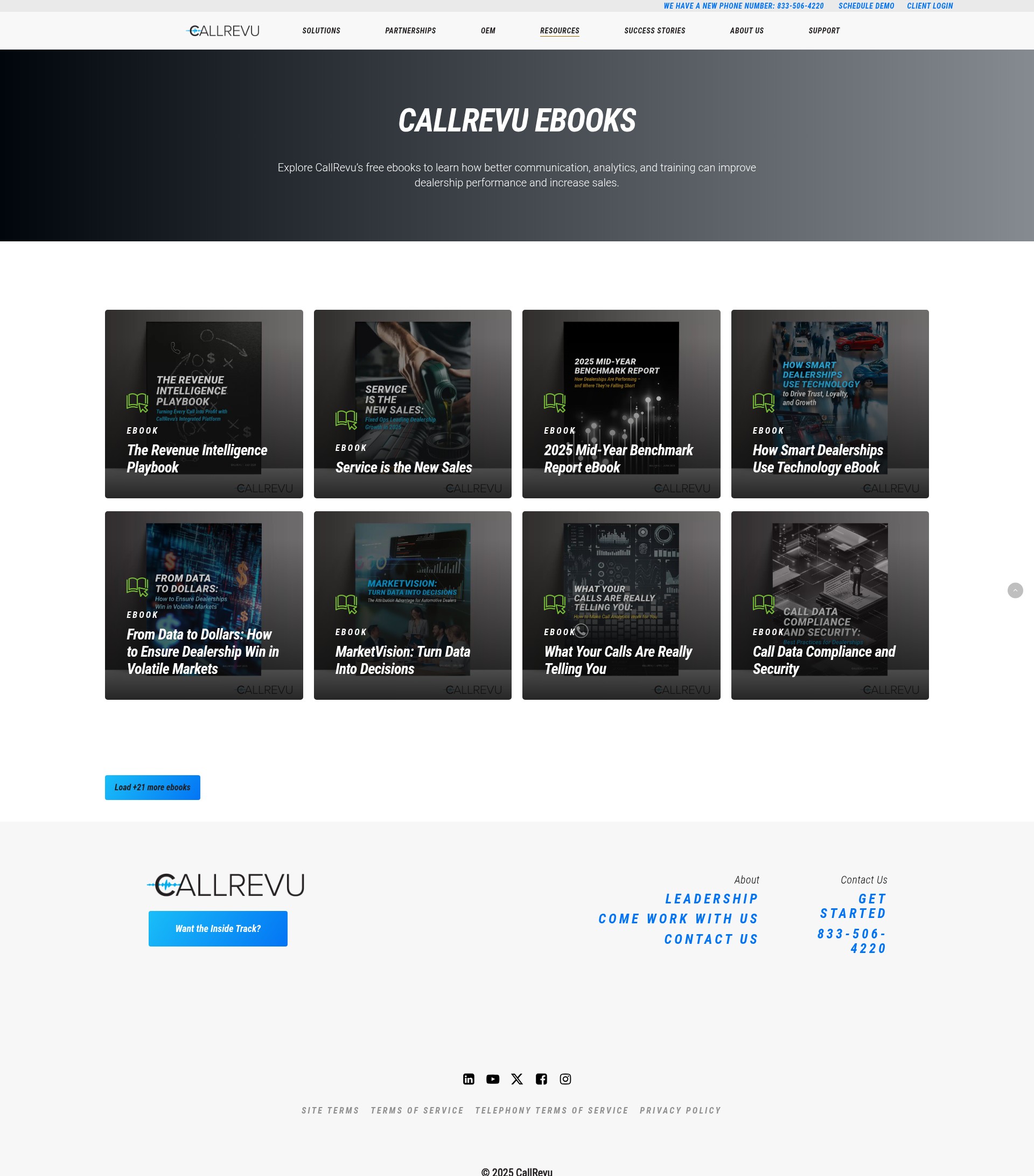 Screenshot of callrevu.com