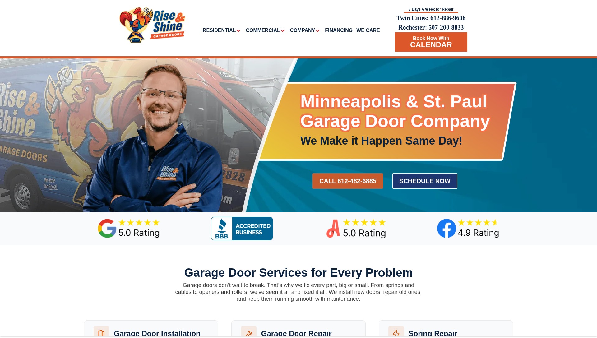 Screenshot of callriseandshine.com
