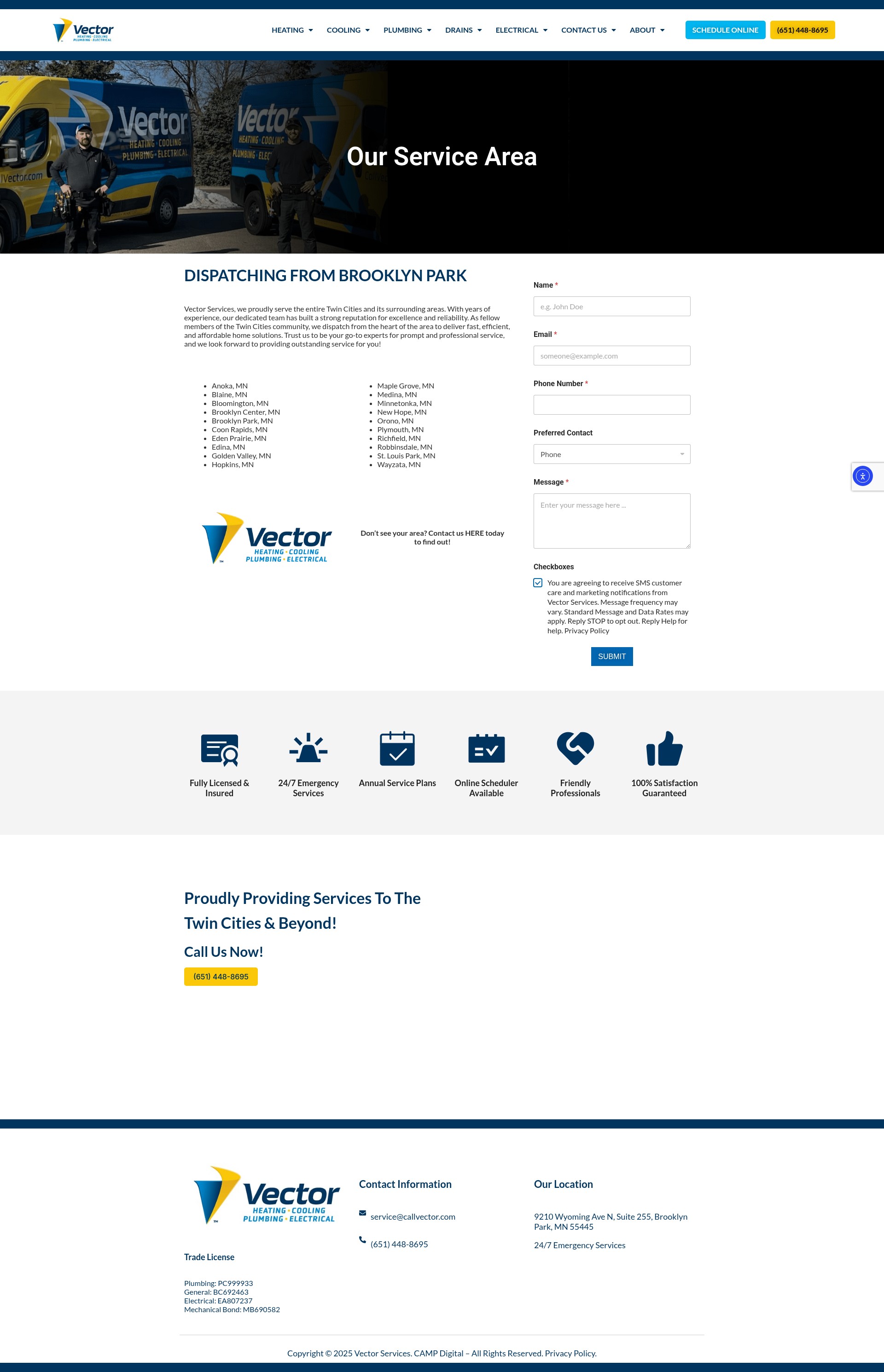 Screenshot of callvector.com