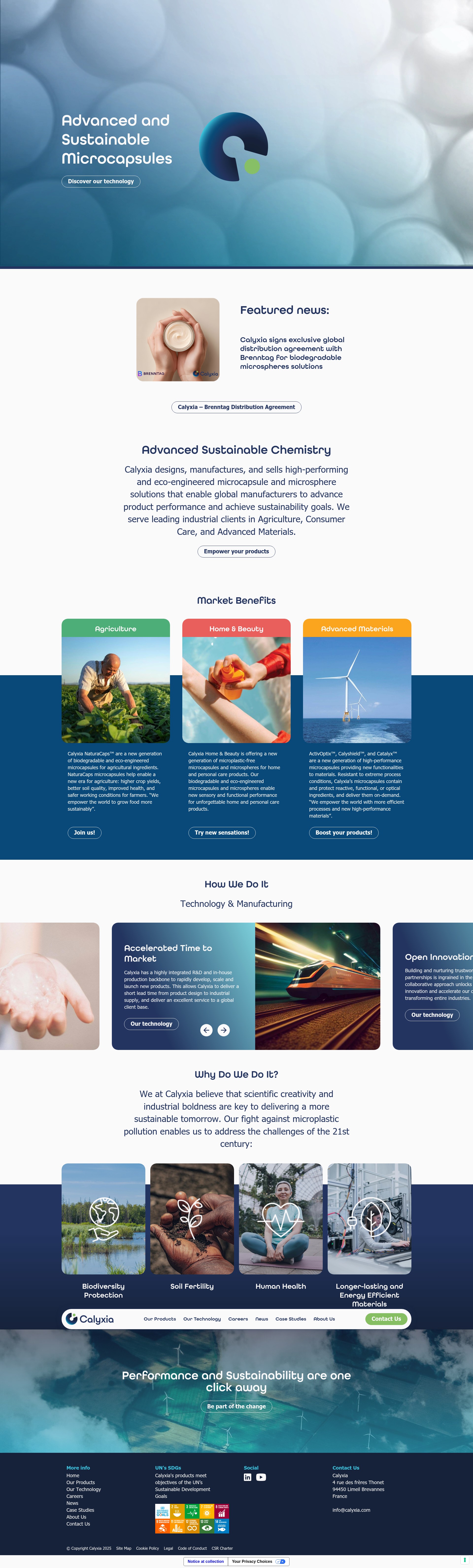 Screenshot of calyxia.com