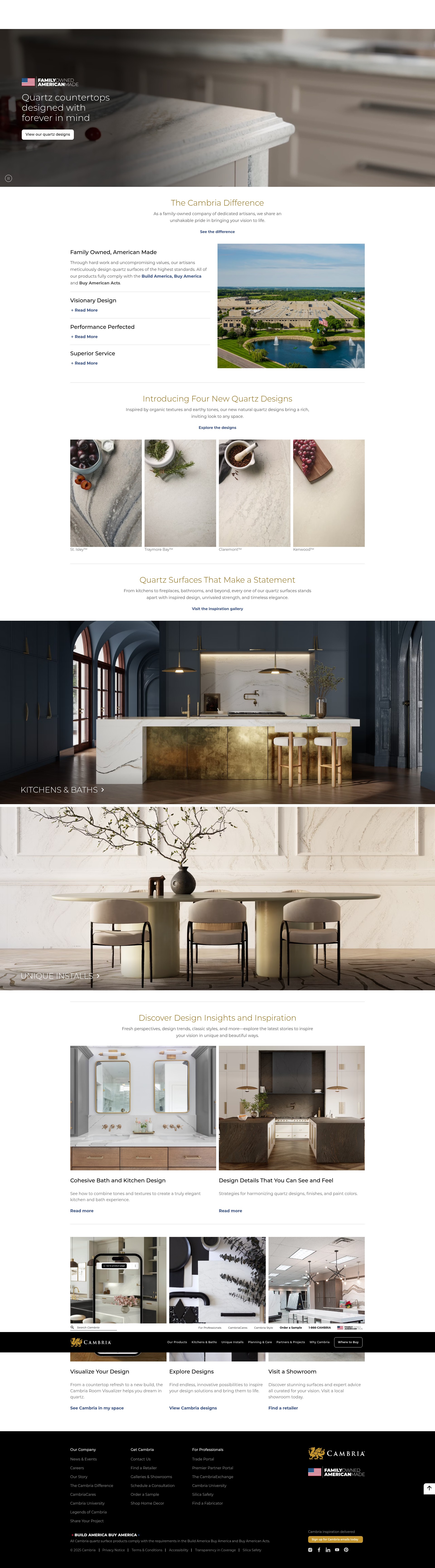 Screenshot of cambriausa.com