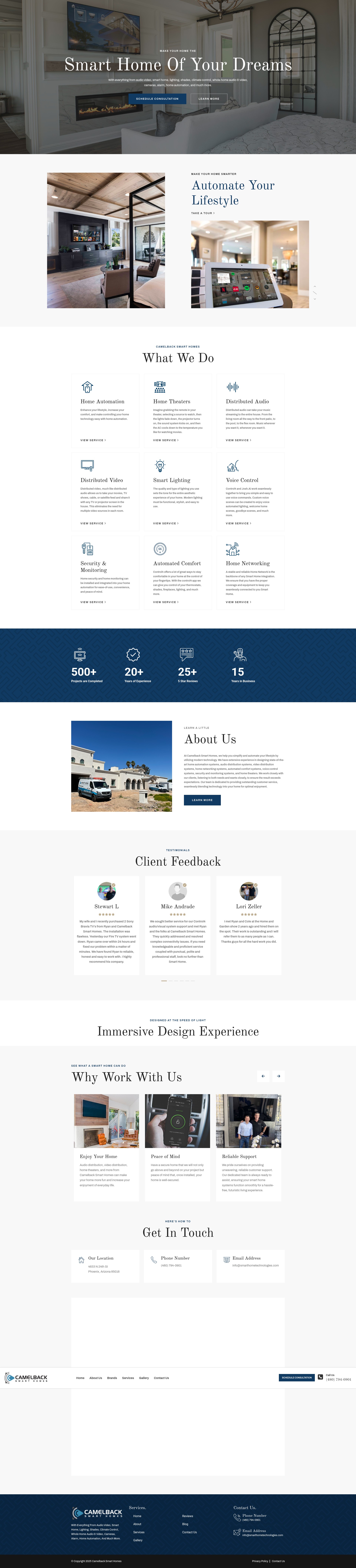 Screenshot of camelbacksmarthomes.com