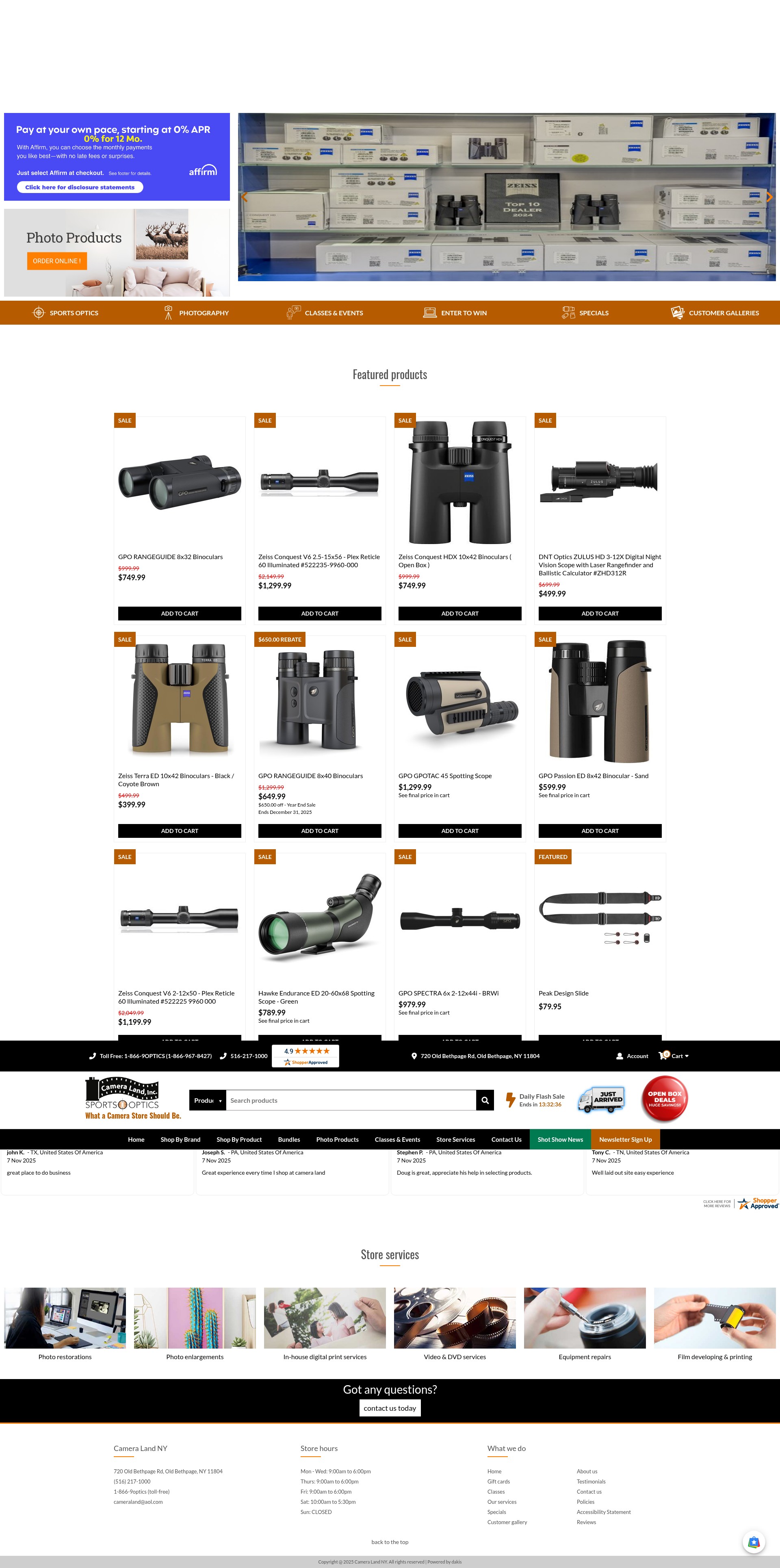Screenshot of cameralandny.com