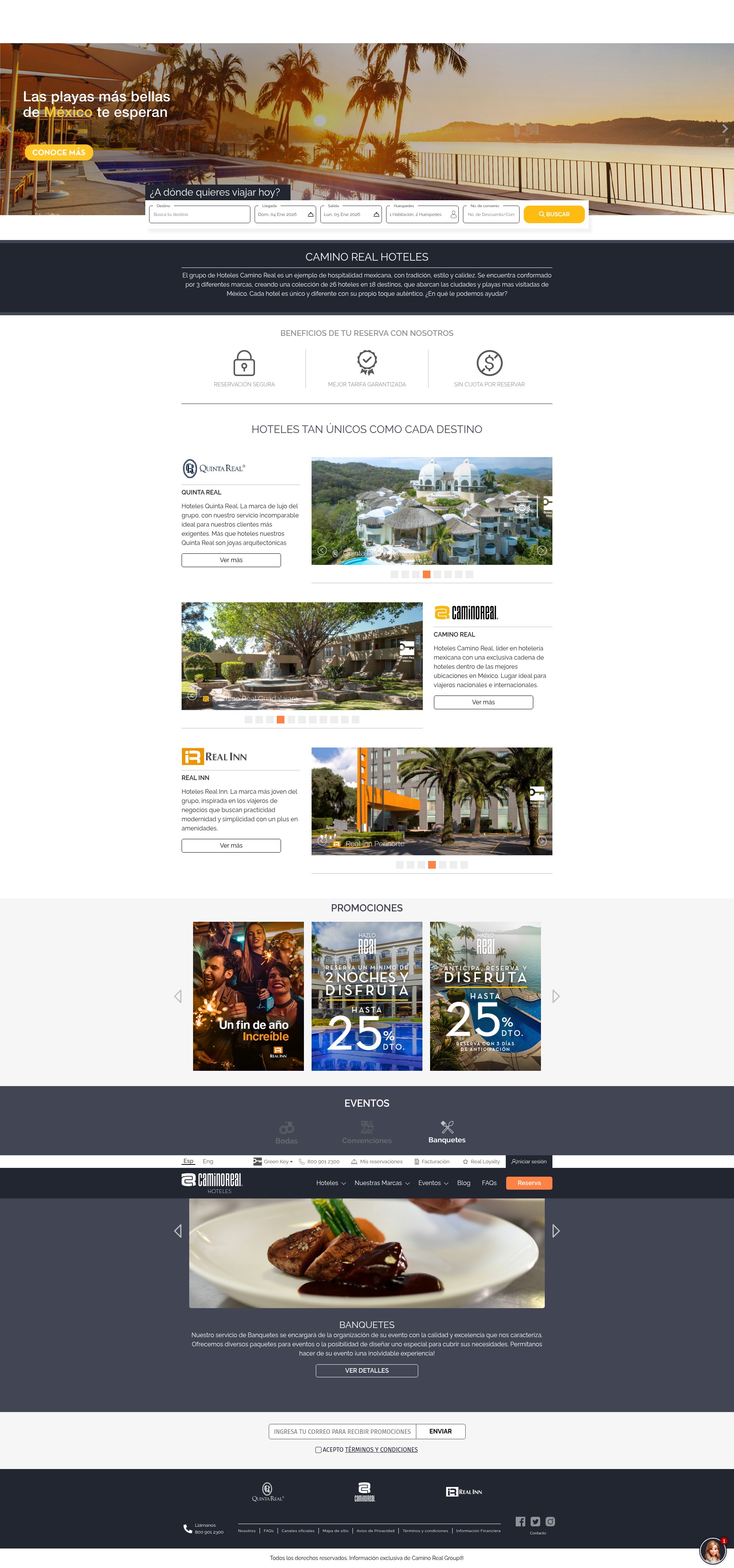 Screenshot of caminoreal.com