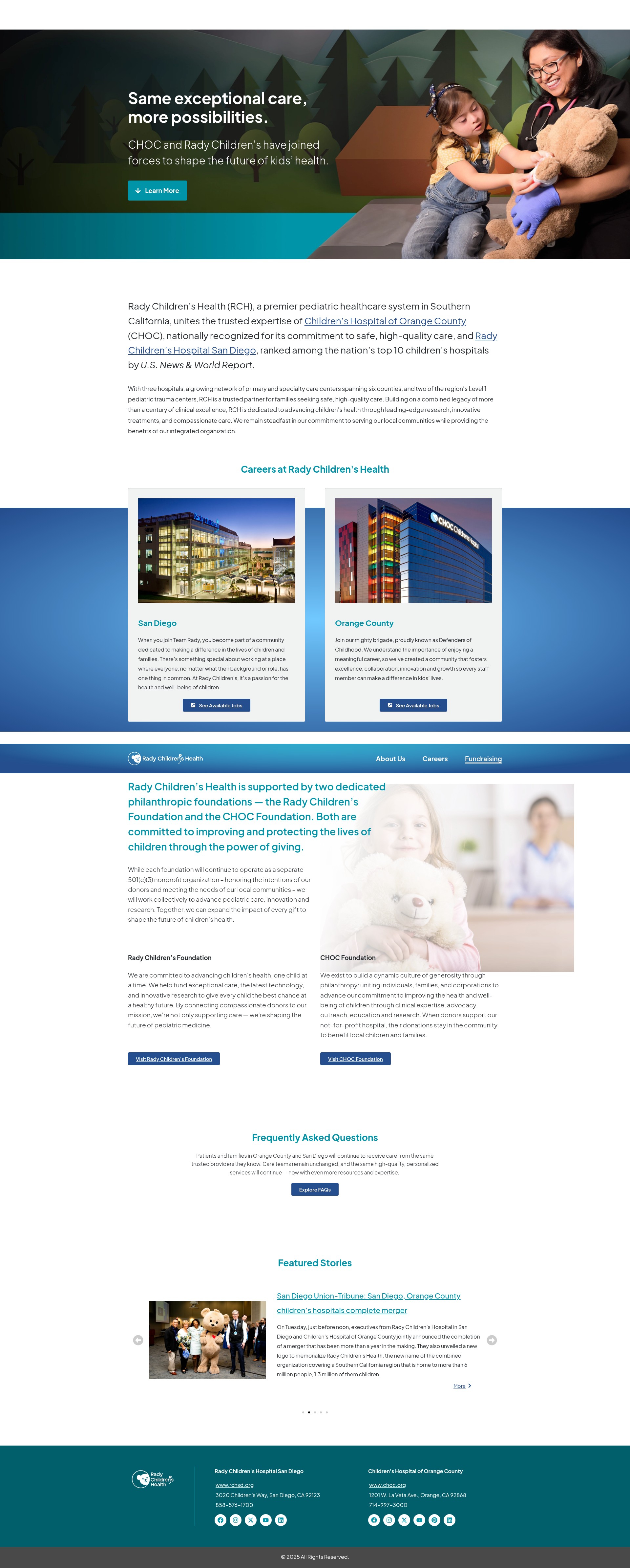 Screenshot of campaign.radychildrens.org