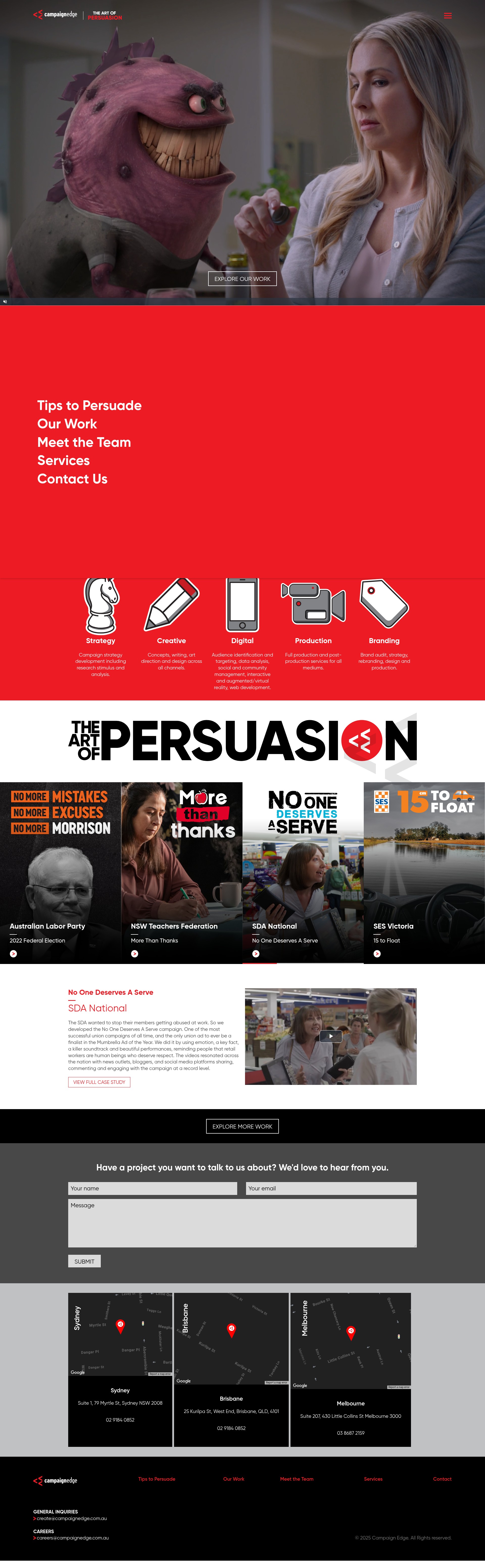 Screenshot of campaignedge.com.au