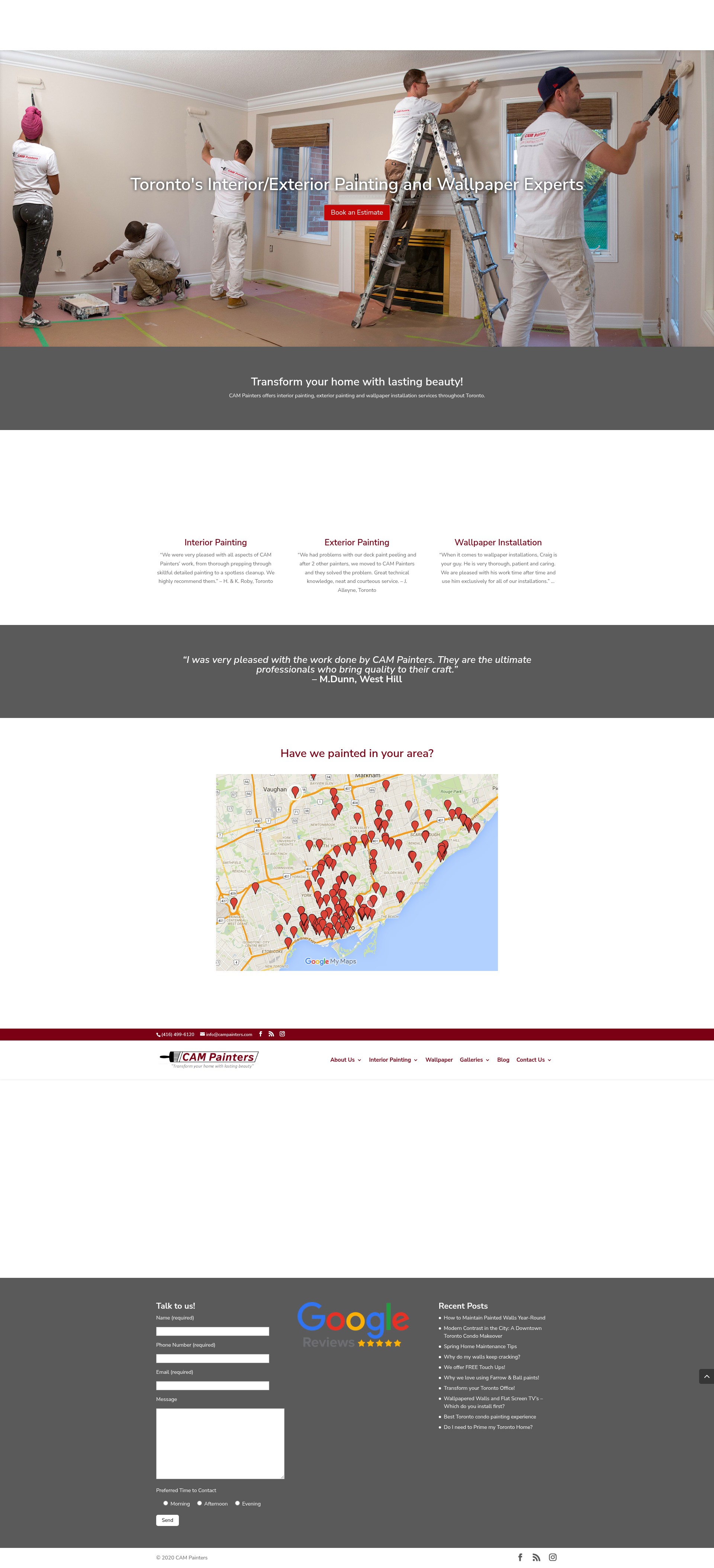 Screenshot of campainters.com