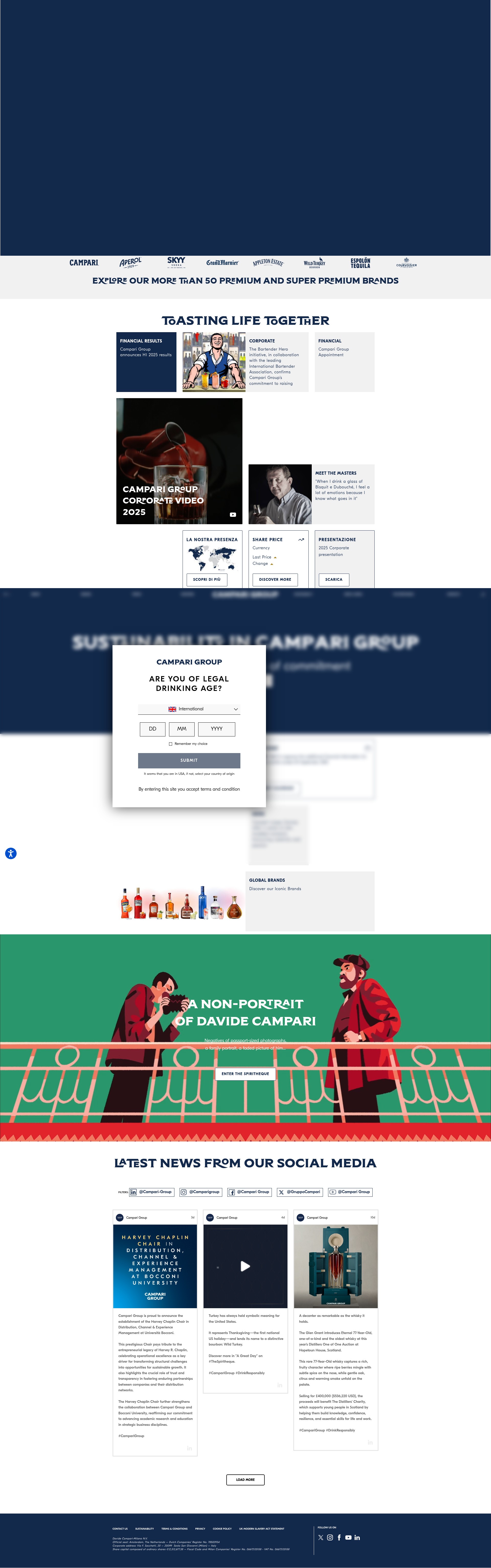 Screenshot of camparigroup.com