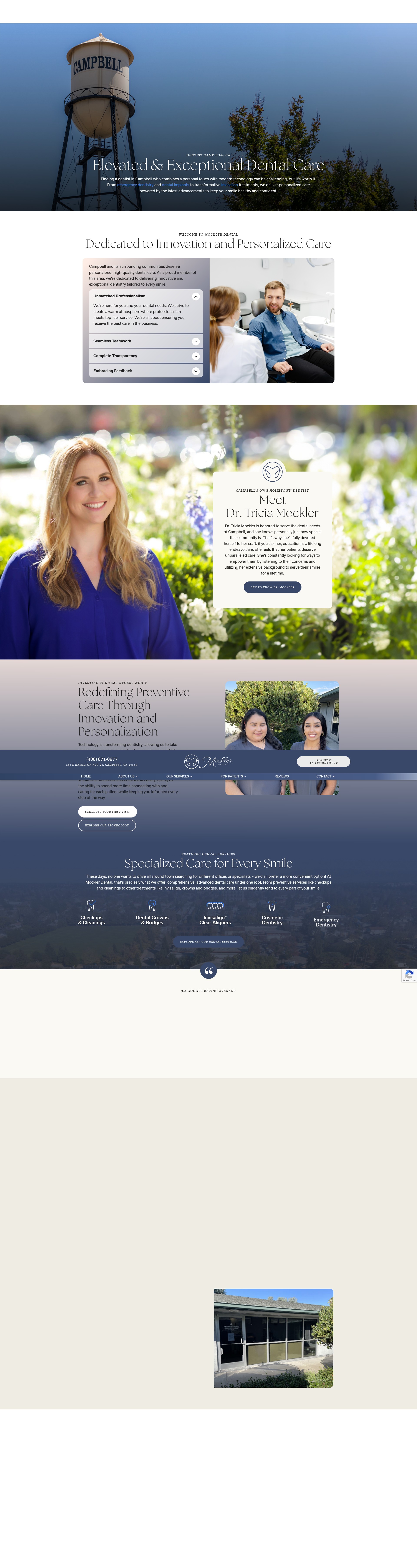 Screenshot of campbell.dentist