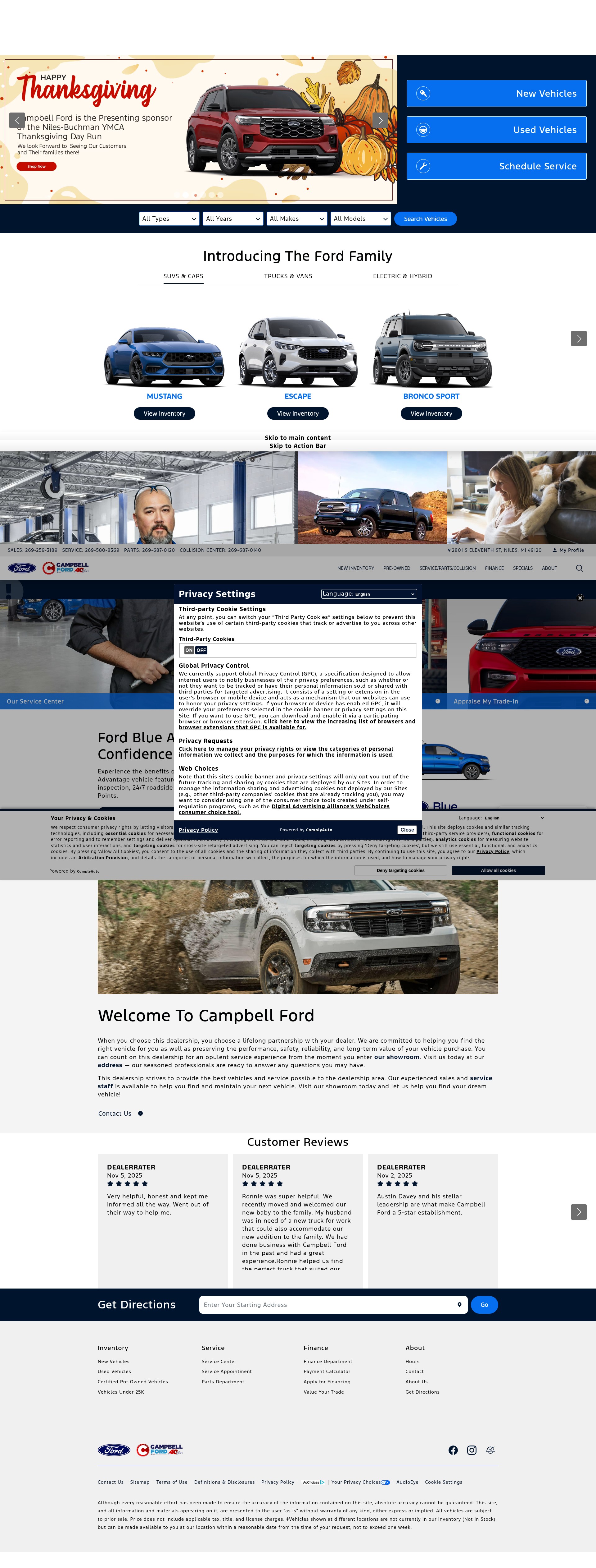 Screenshot of campbellfordniles.com