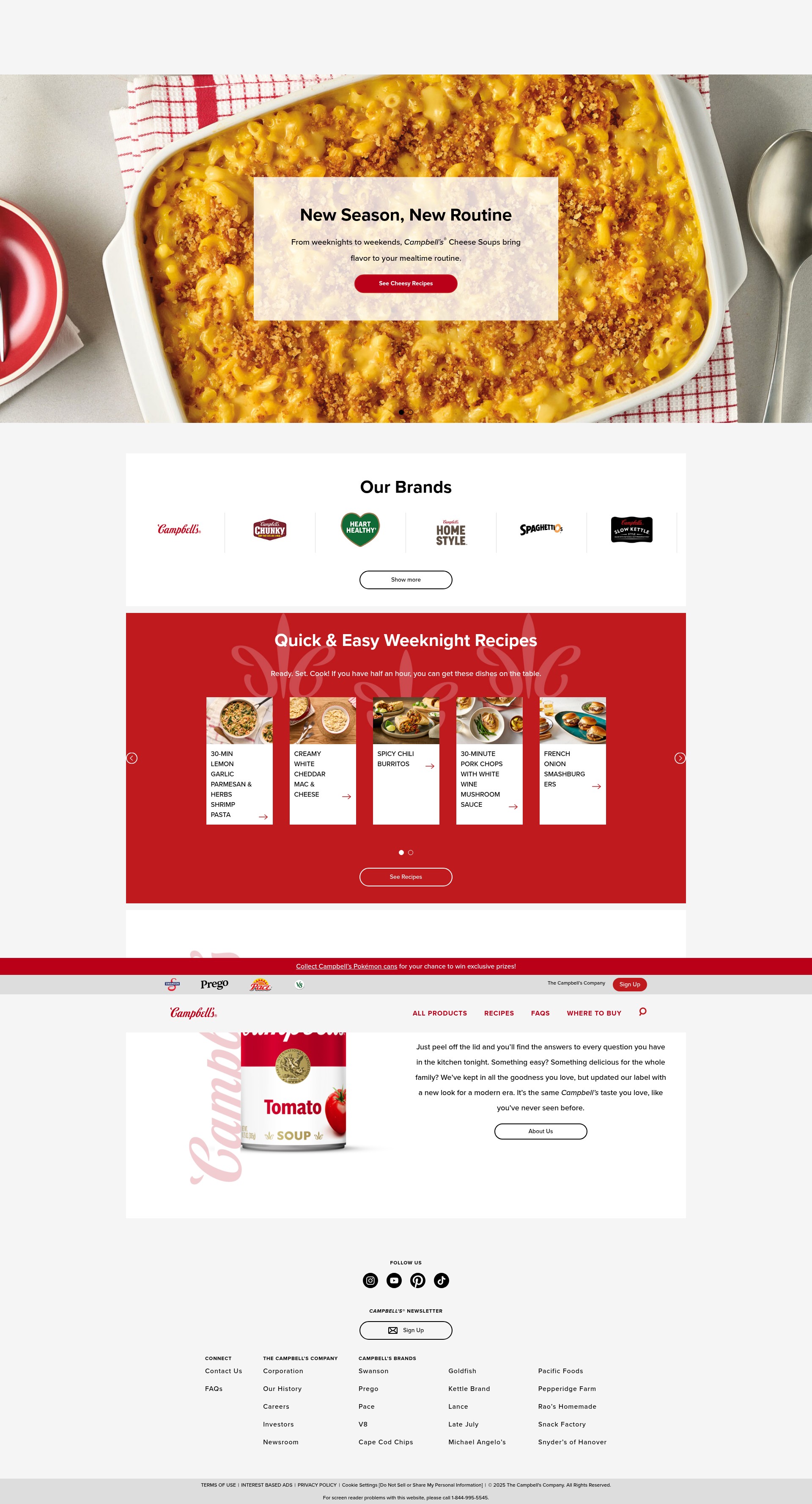 Screenshot of campbells.com