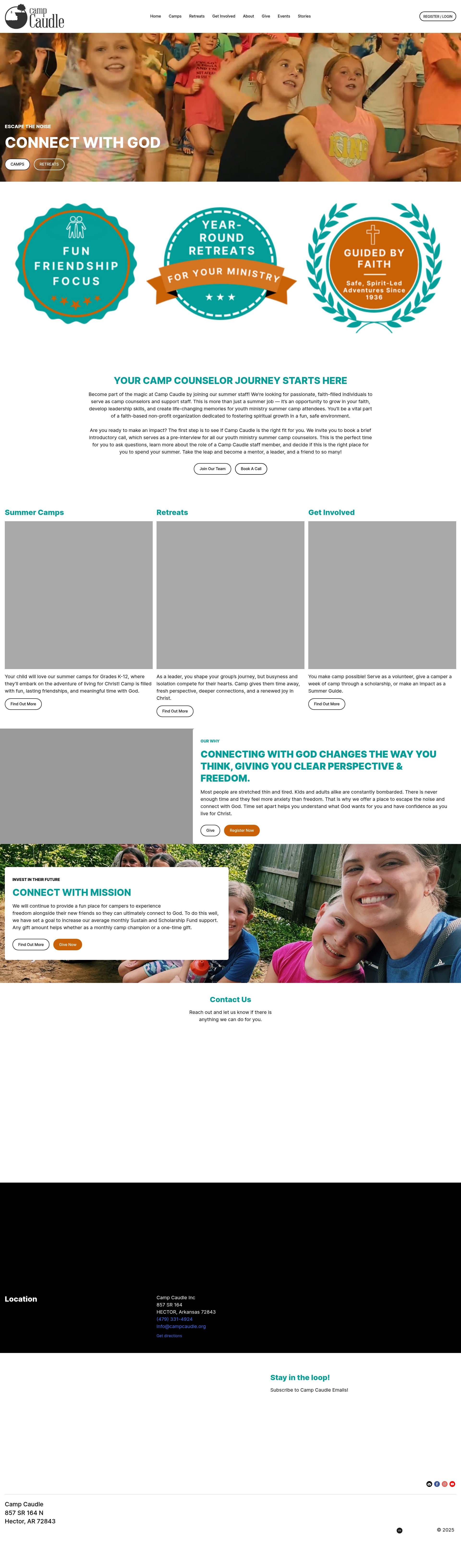 Screenshot of campcaudle.org