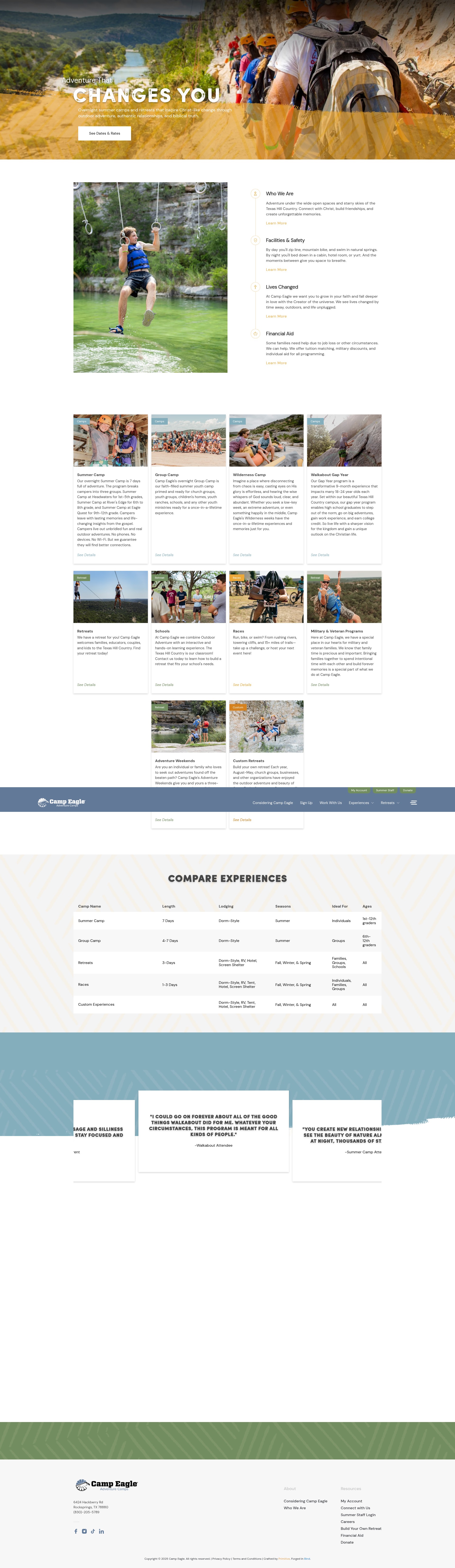 Screenshot of campeagle.org