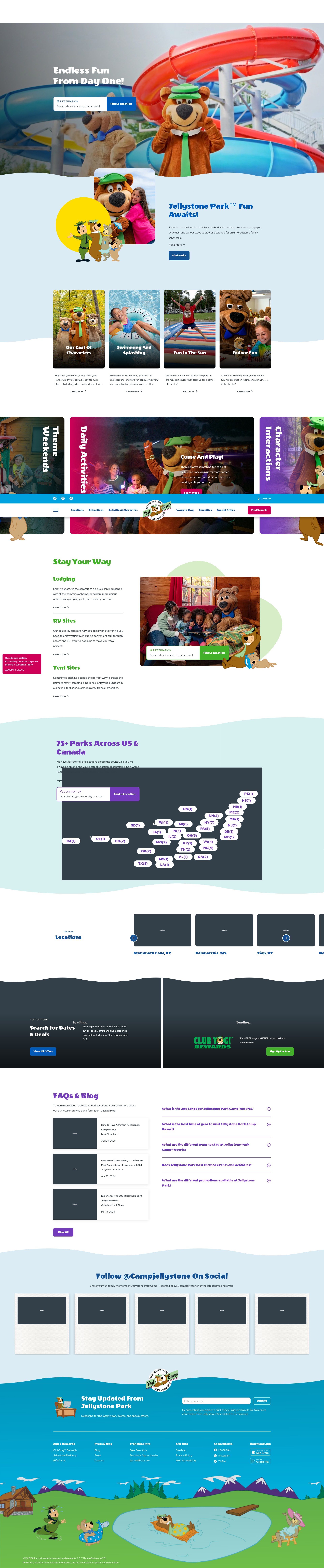 Screenshot of campjellystone.com