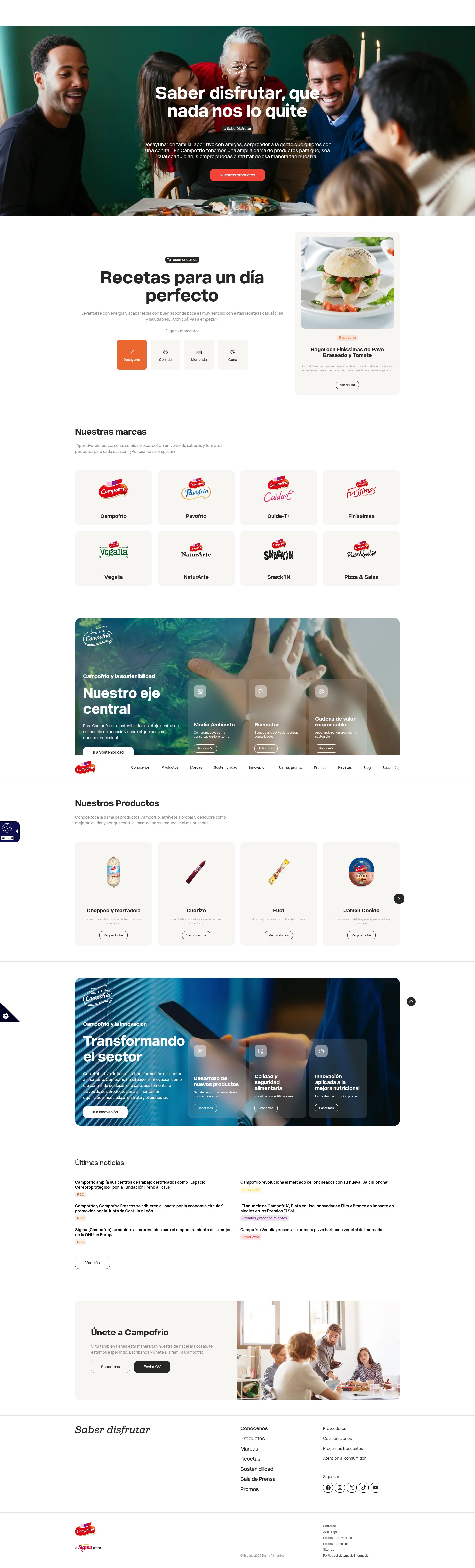 Screenshot of campofrio.es