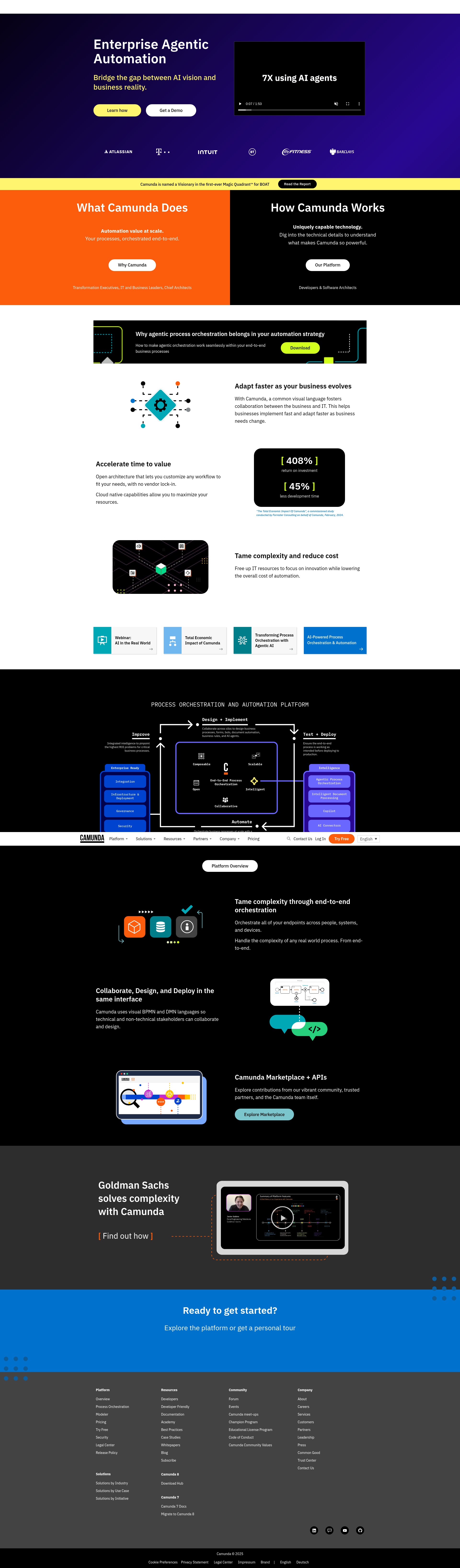 Screenshot of camunda.com