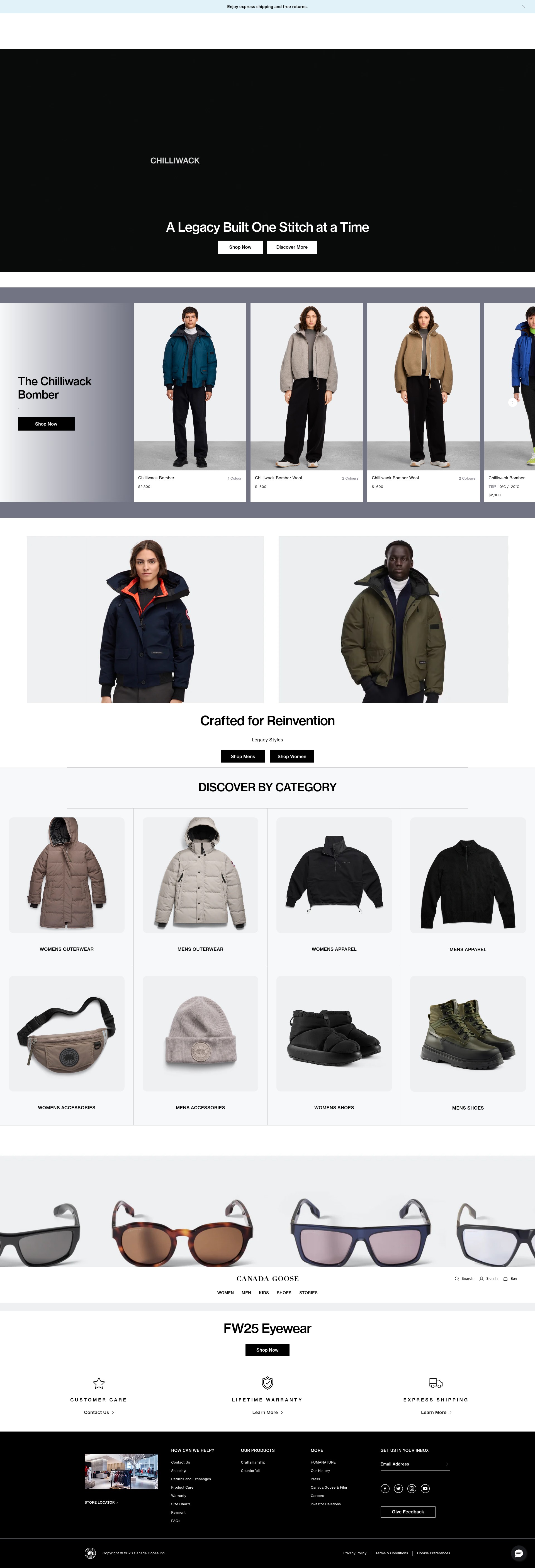 Screenshot of canadagoose.com.au