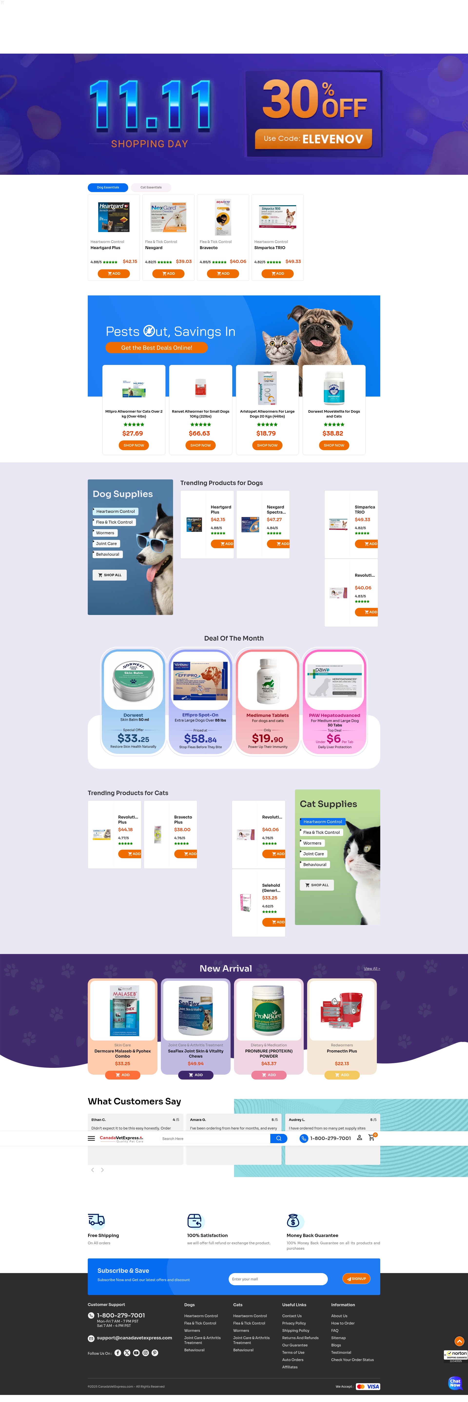 Screenshot of canadavetexpress.com