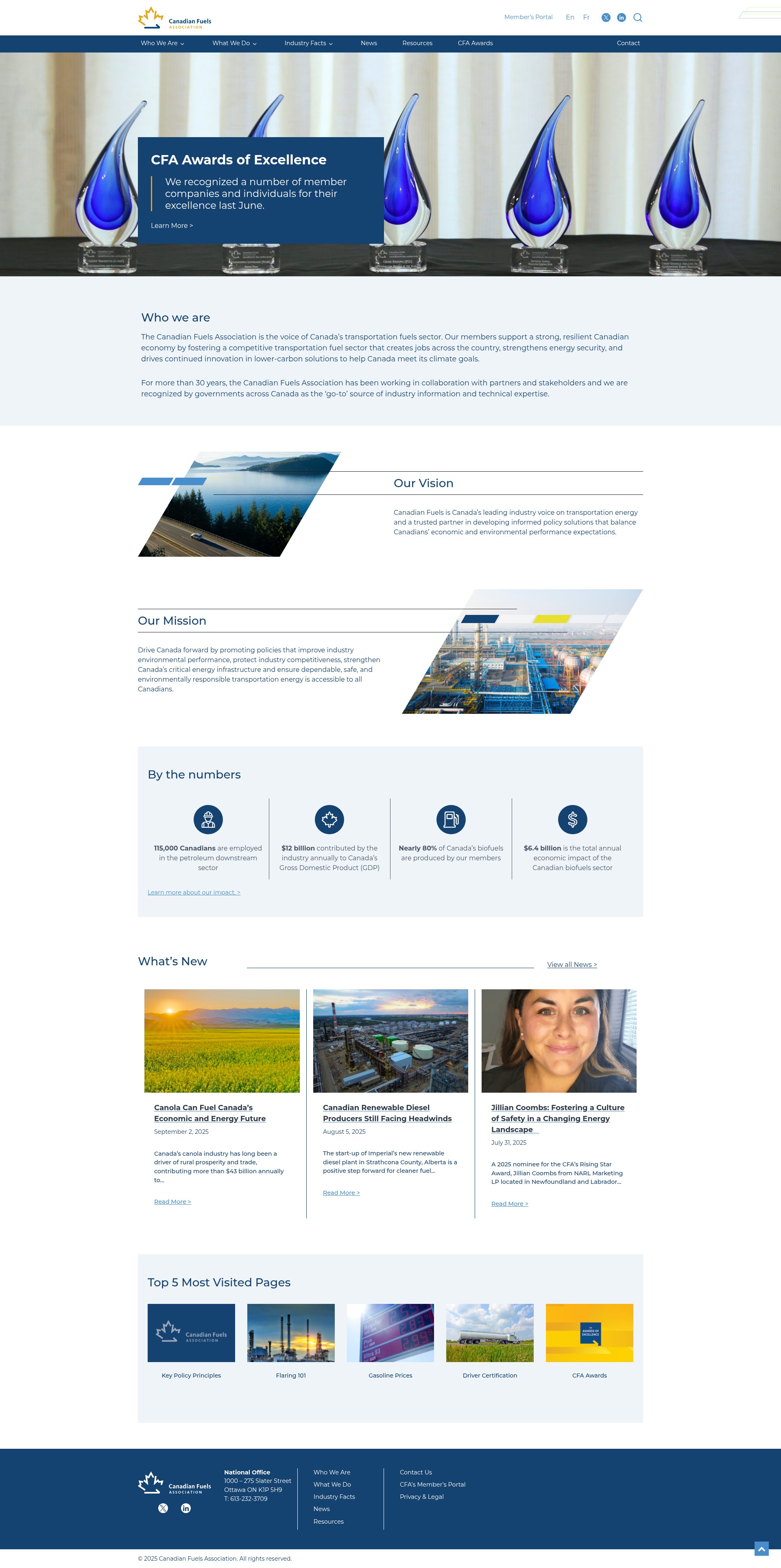 Screenshot of canadianfuels.ca