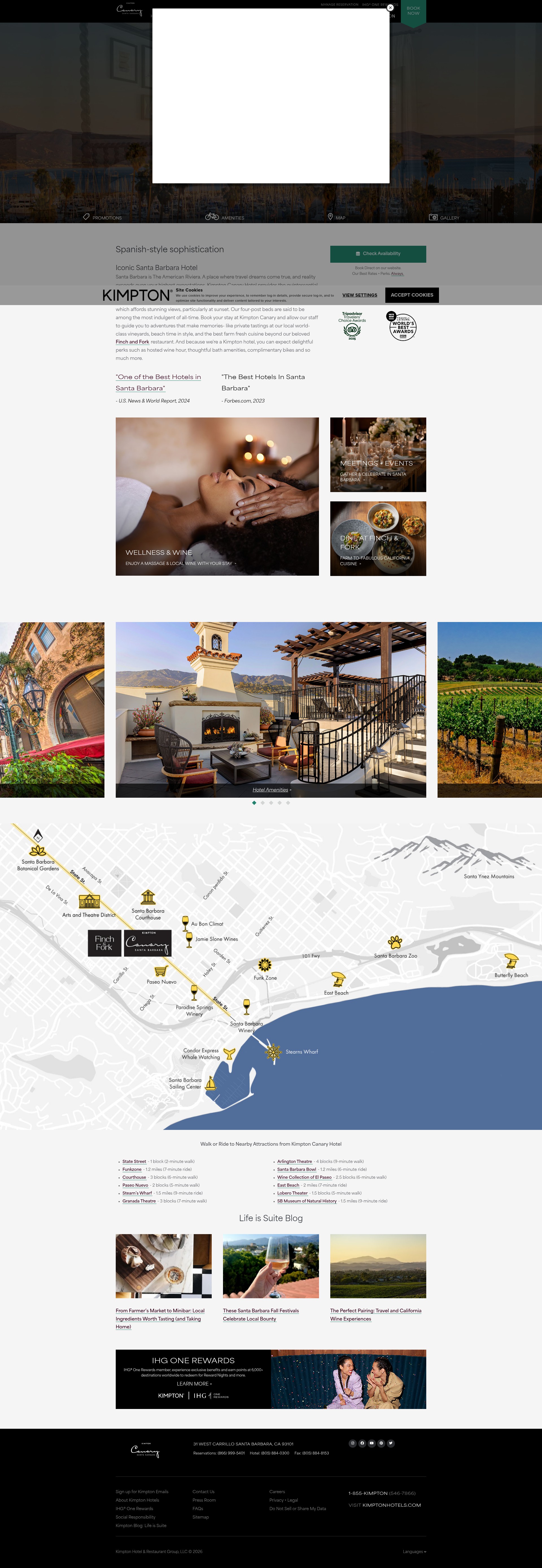 Screenshot of canarysantabarbara.com