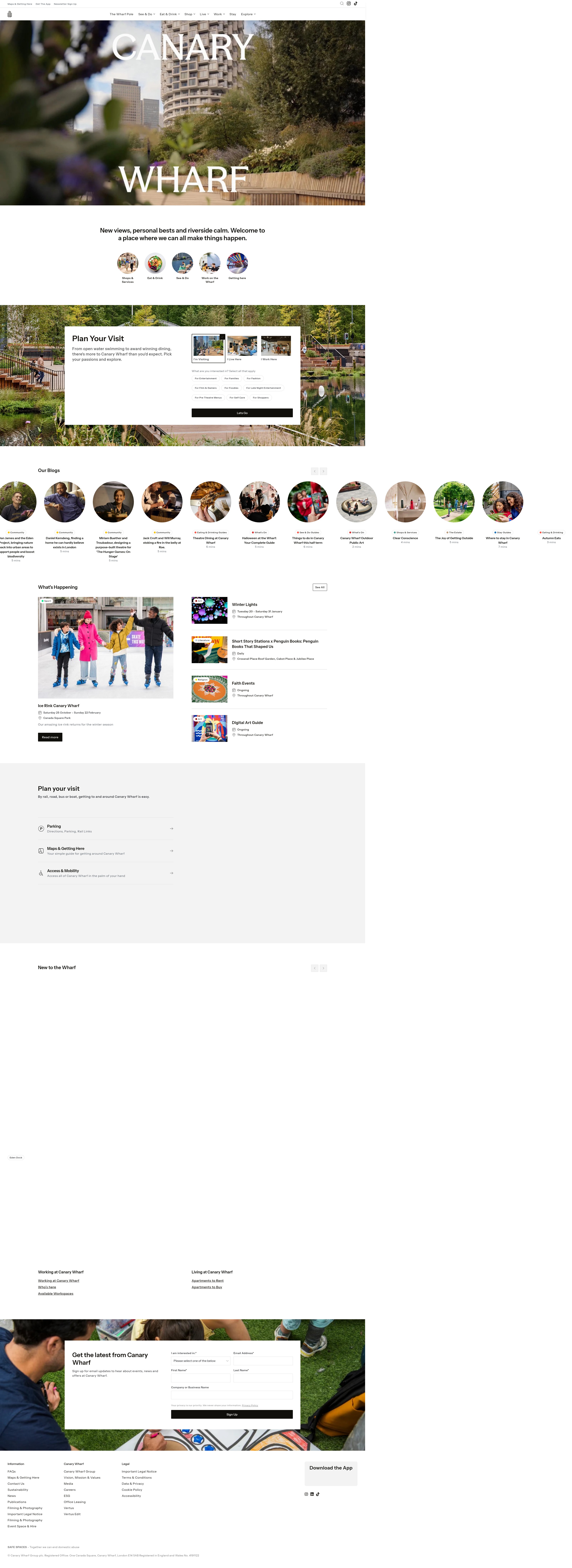 Screenshot of canarywharf.com