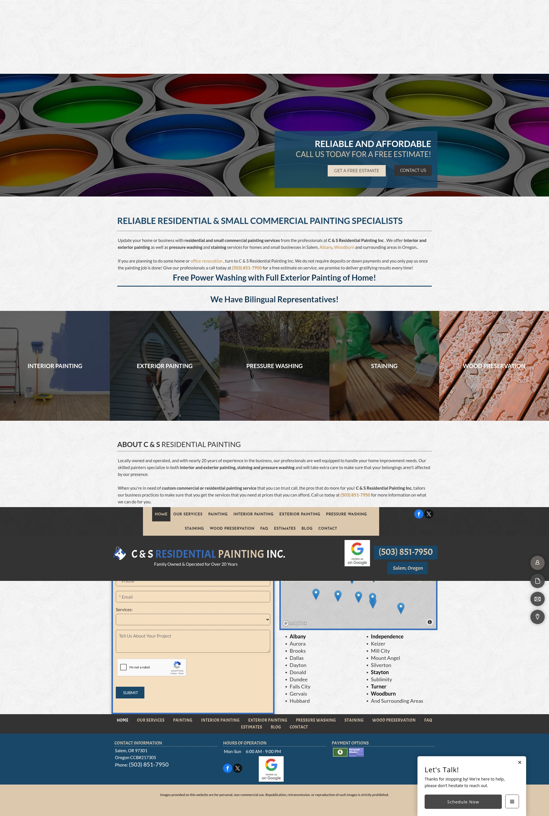 Screenshot of candsresidentialpainting.com