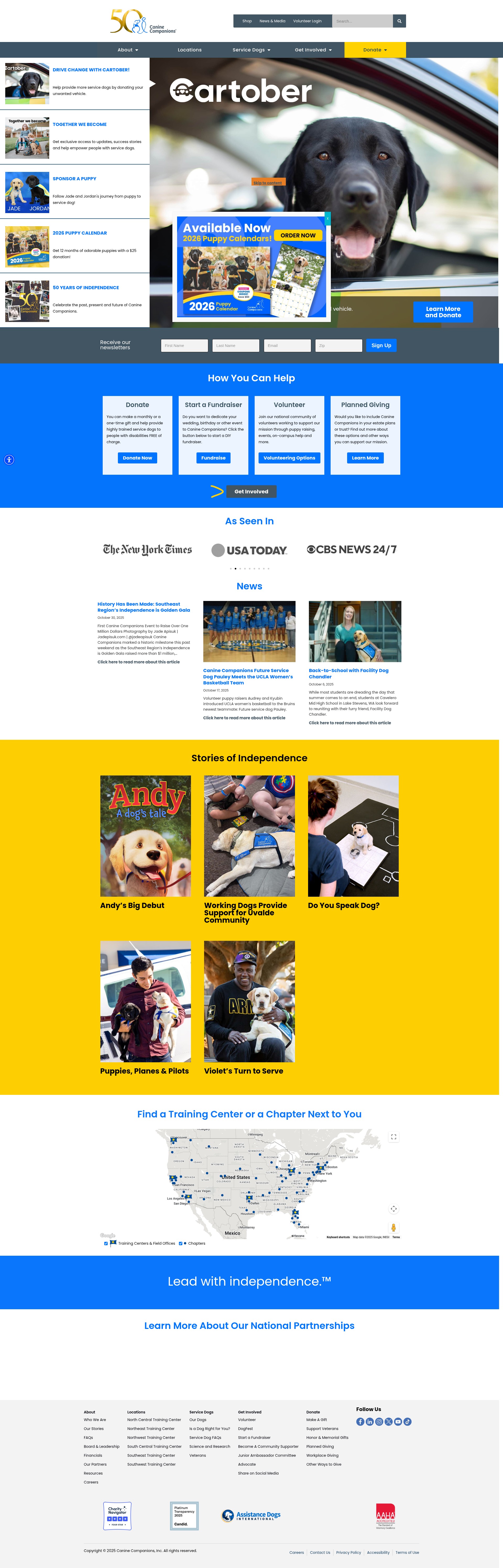 Screenshot of canine.org