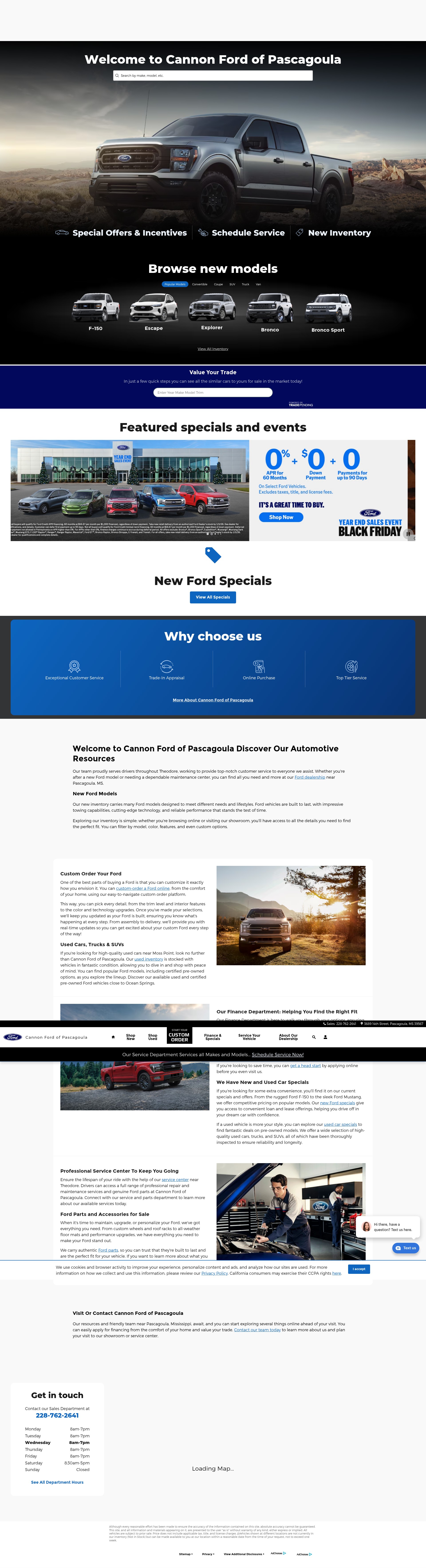 Screenshot of cannonfordpascagoula.com