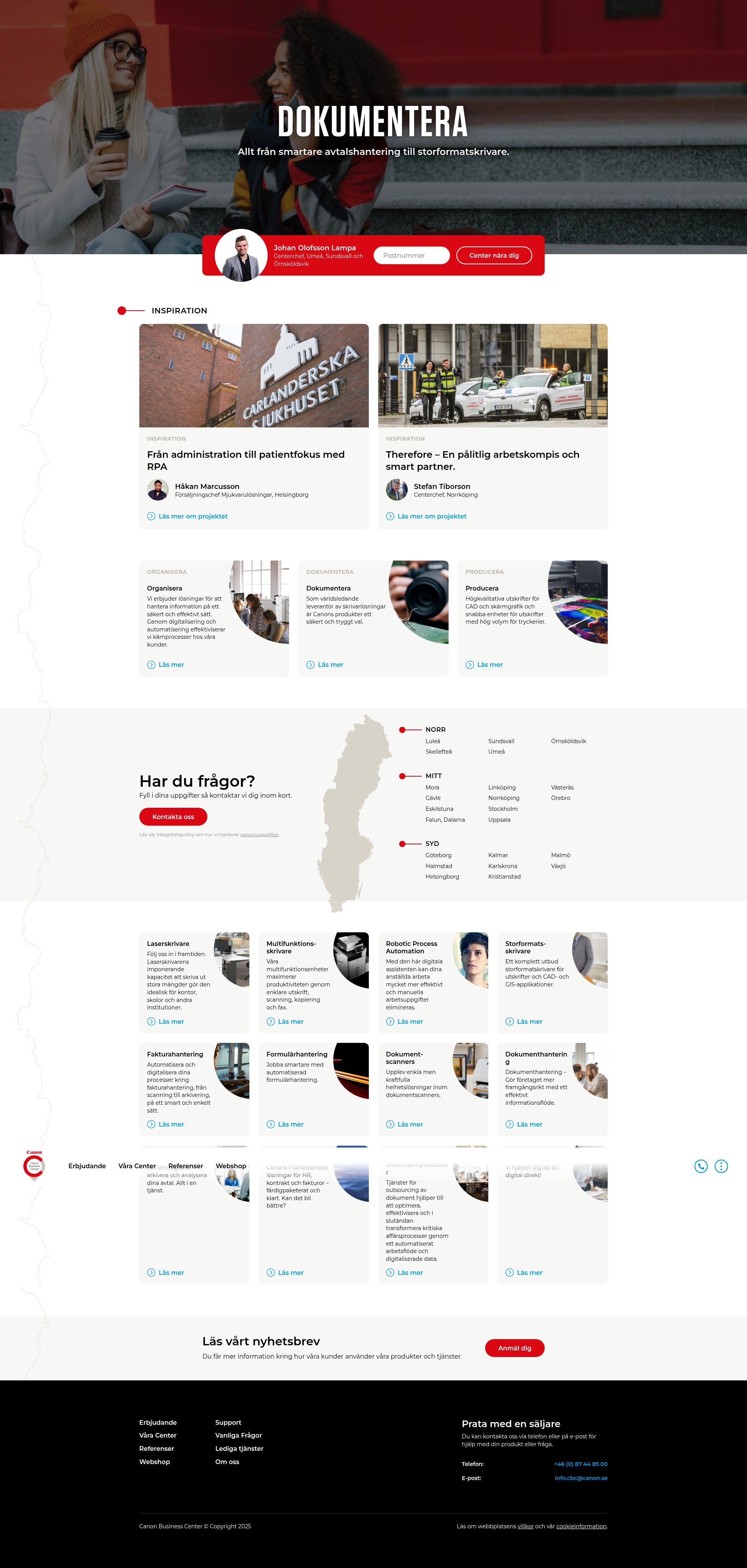 Screenshot of canonbusinesscenter.se