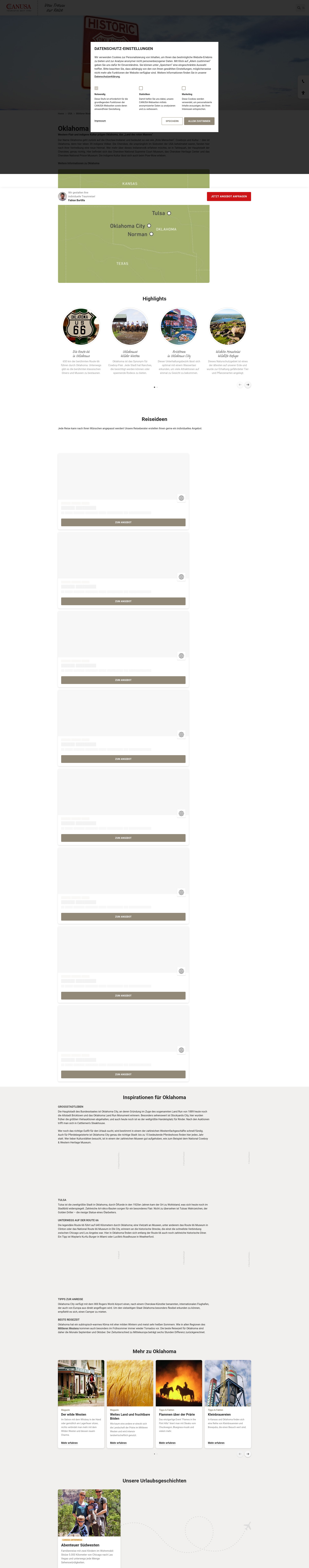 Screenshot of canusa.de