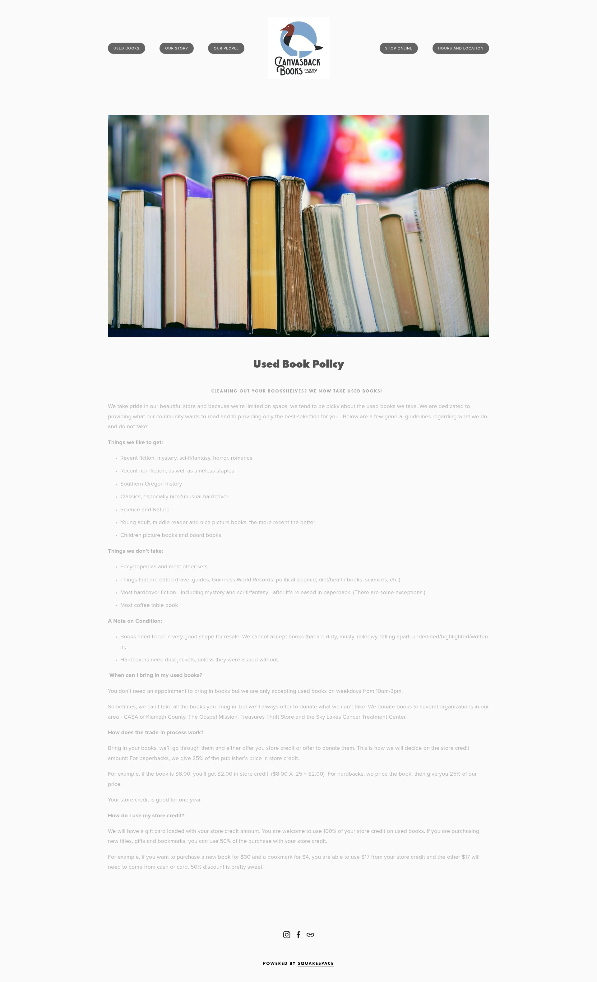 Screenshot of canvasbackbooks.com