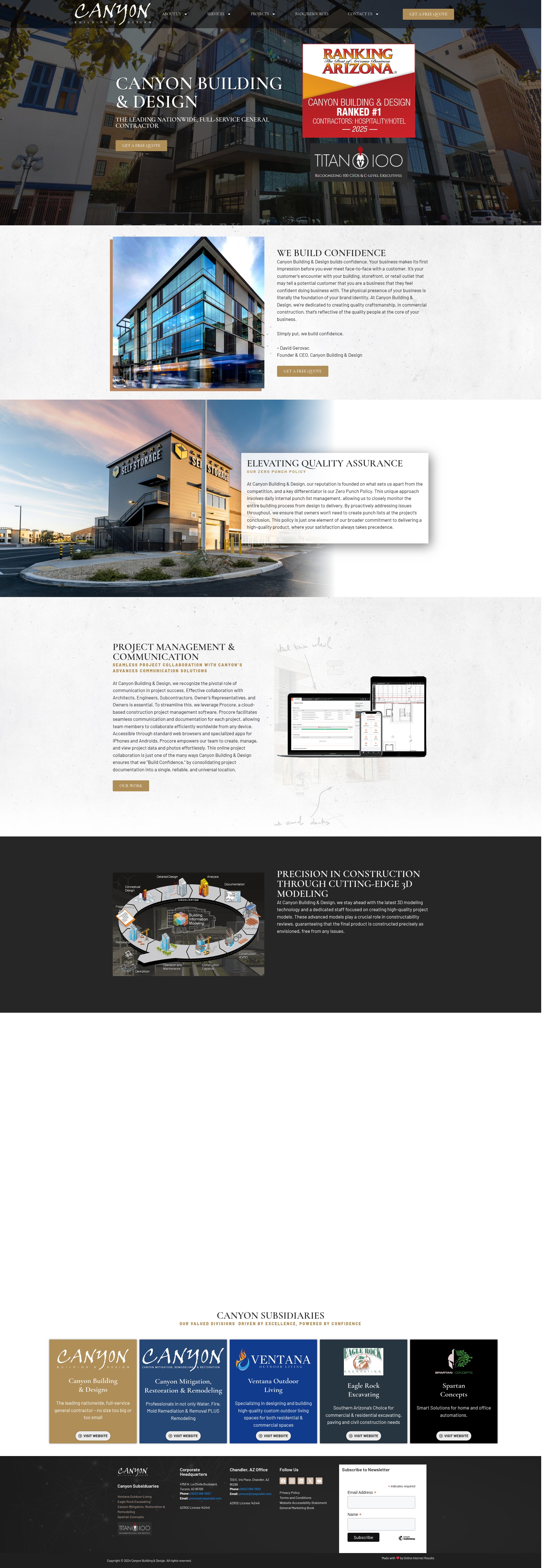 Screenshot of canyonbd.com