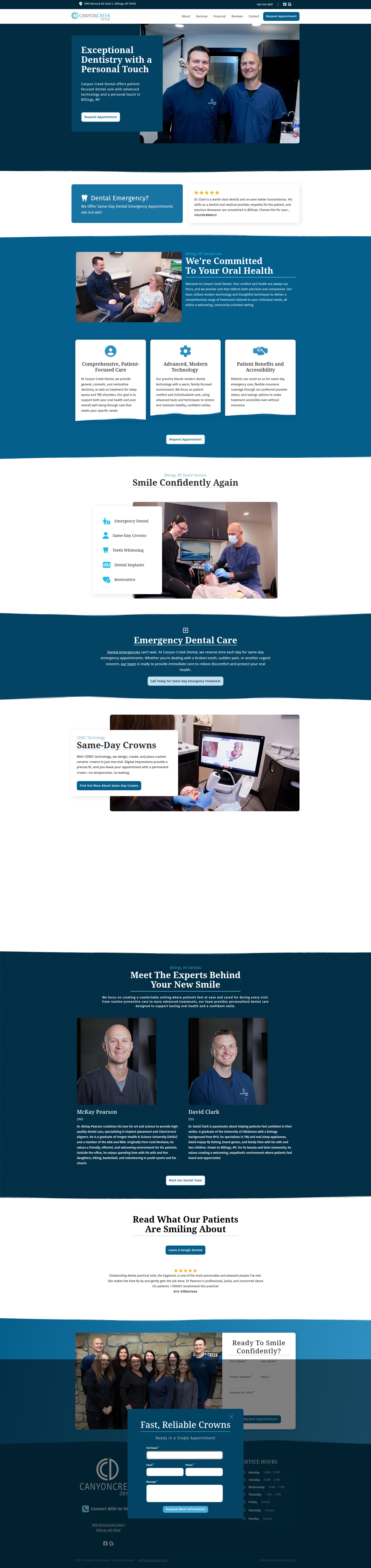 Screenshot of canyoncreekdentist.com