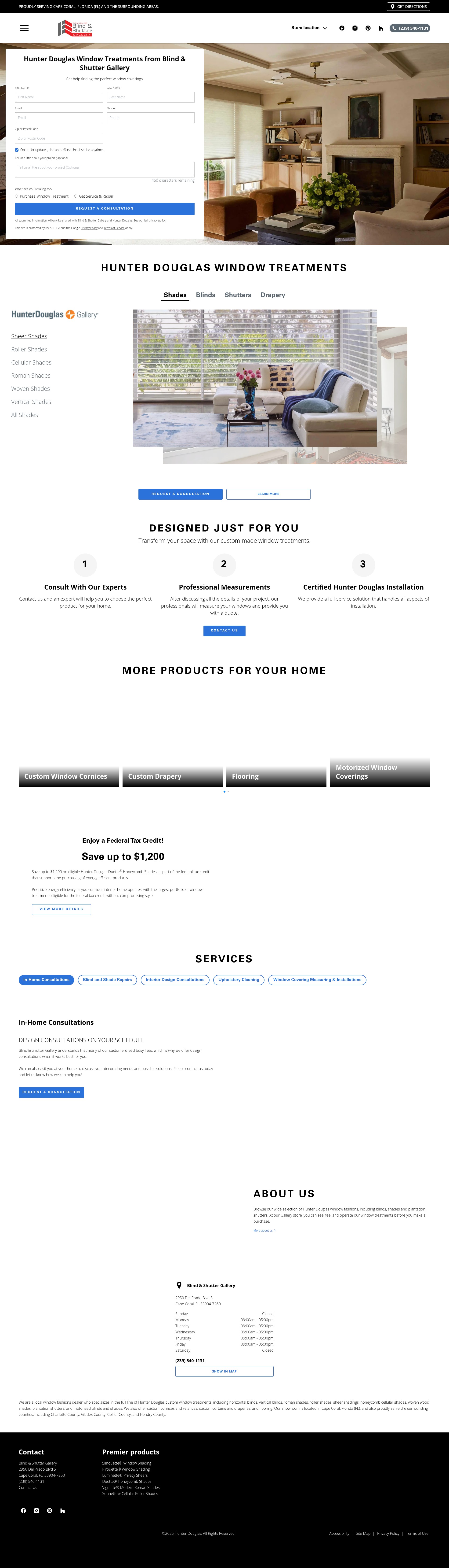 Screenshot of capeblindandshutter.com