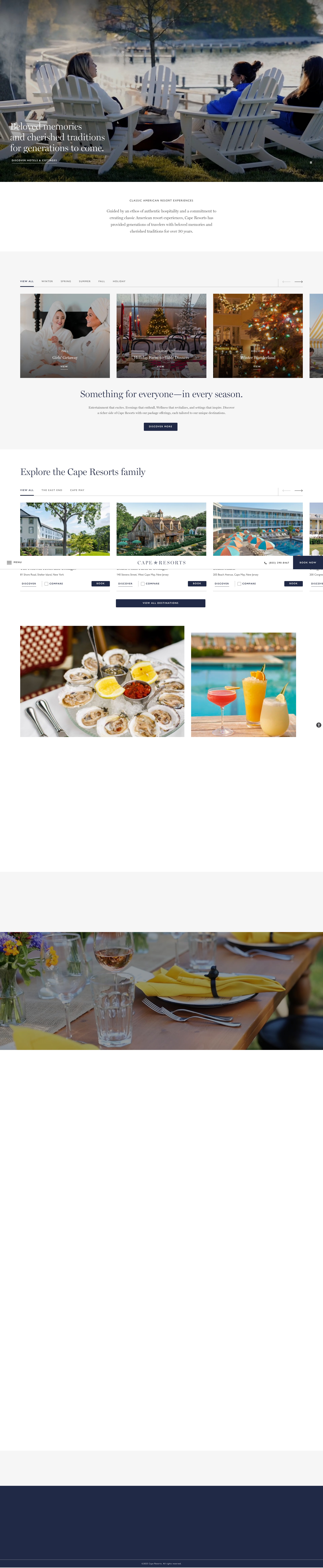Screenshot of caperesorts.com