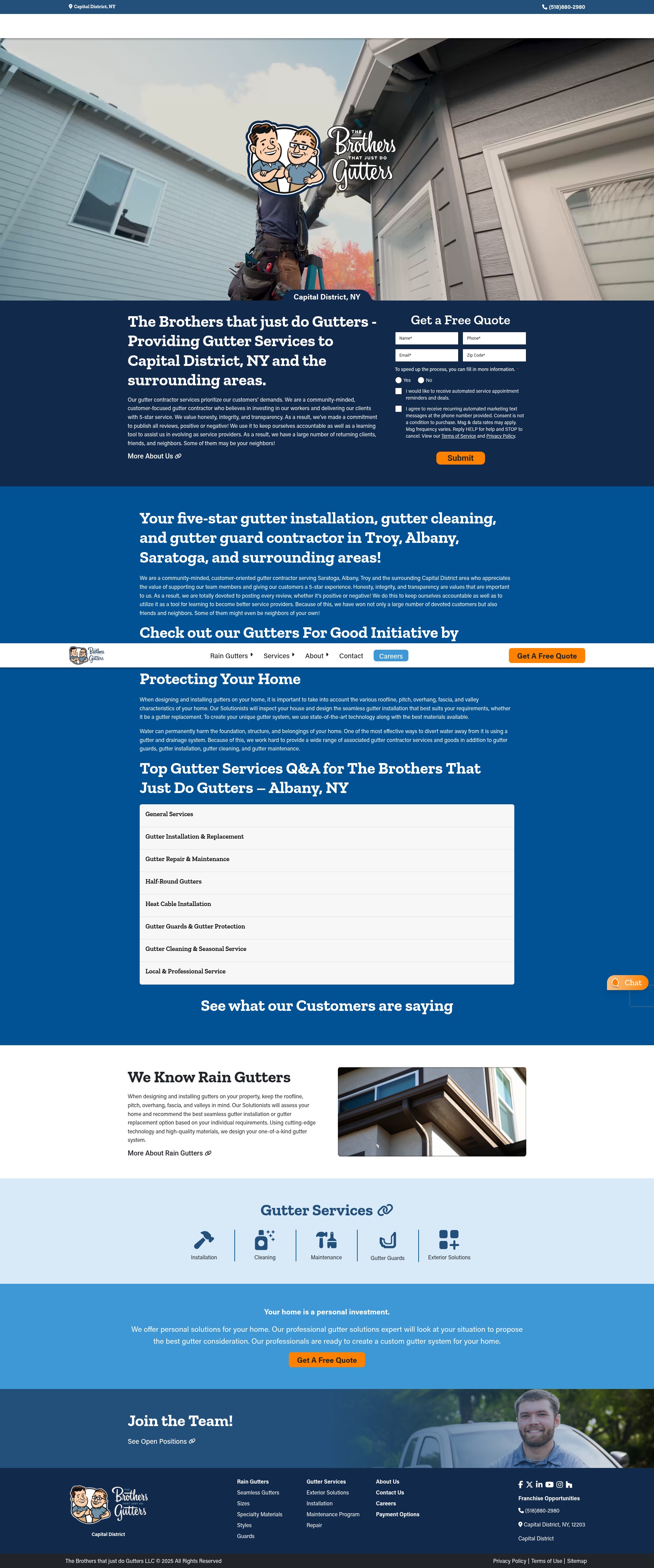 Screenshot of capital-district.brothersgutters.com