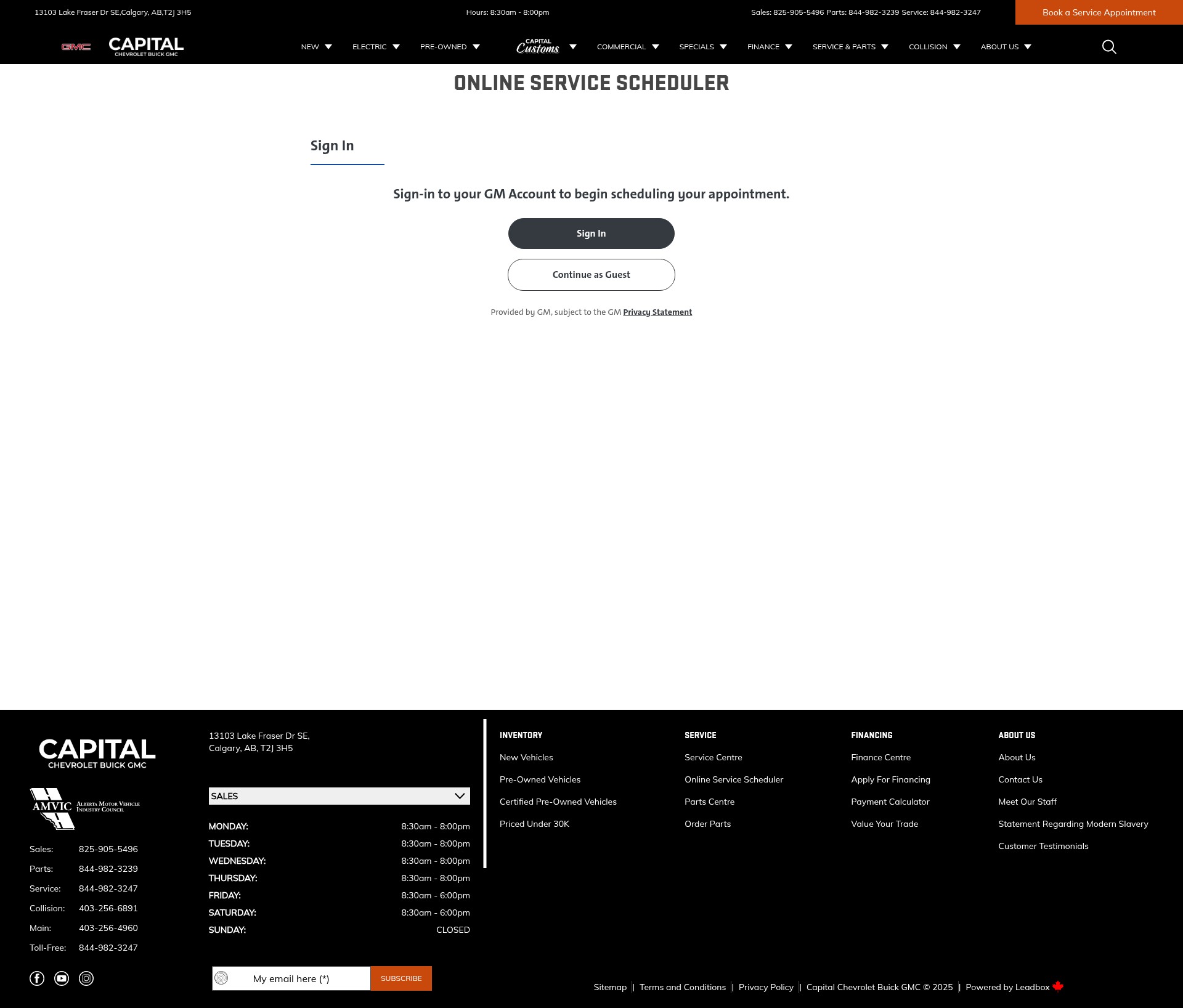 Screenshot of capitalchev.ca