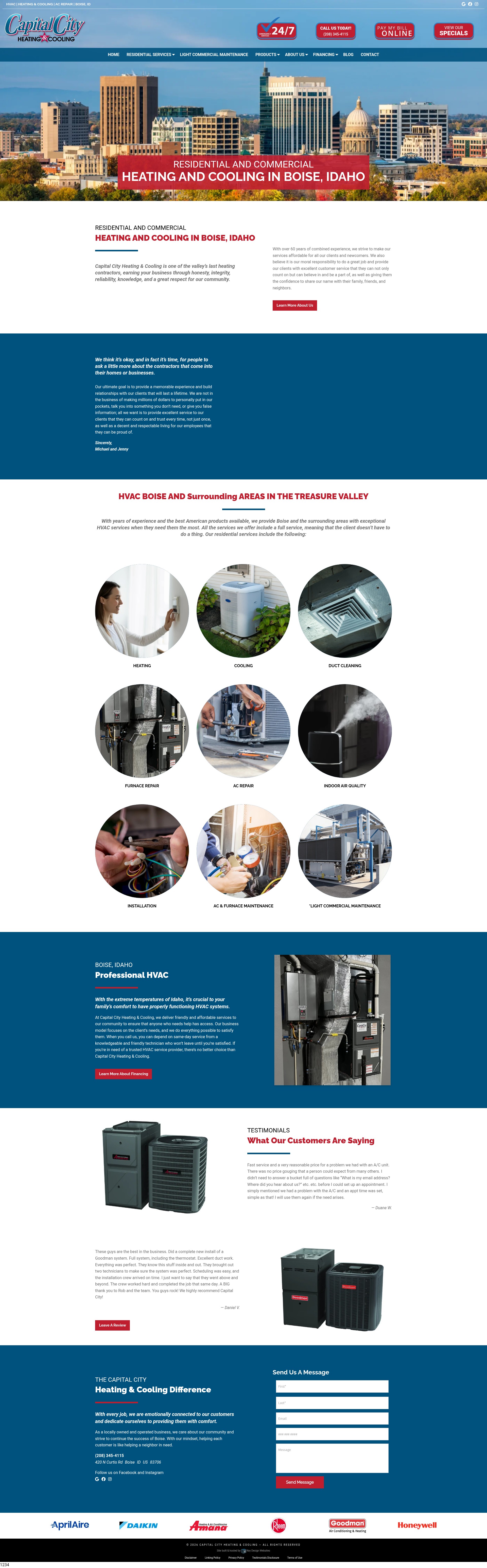 Screenshot of capitalcityheating.com