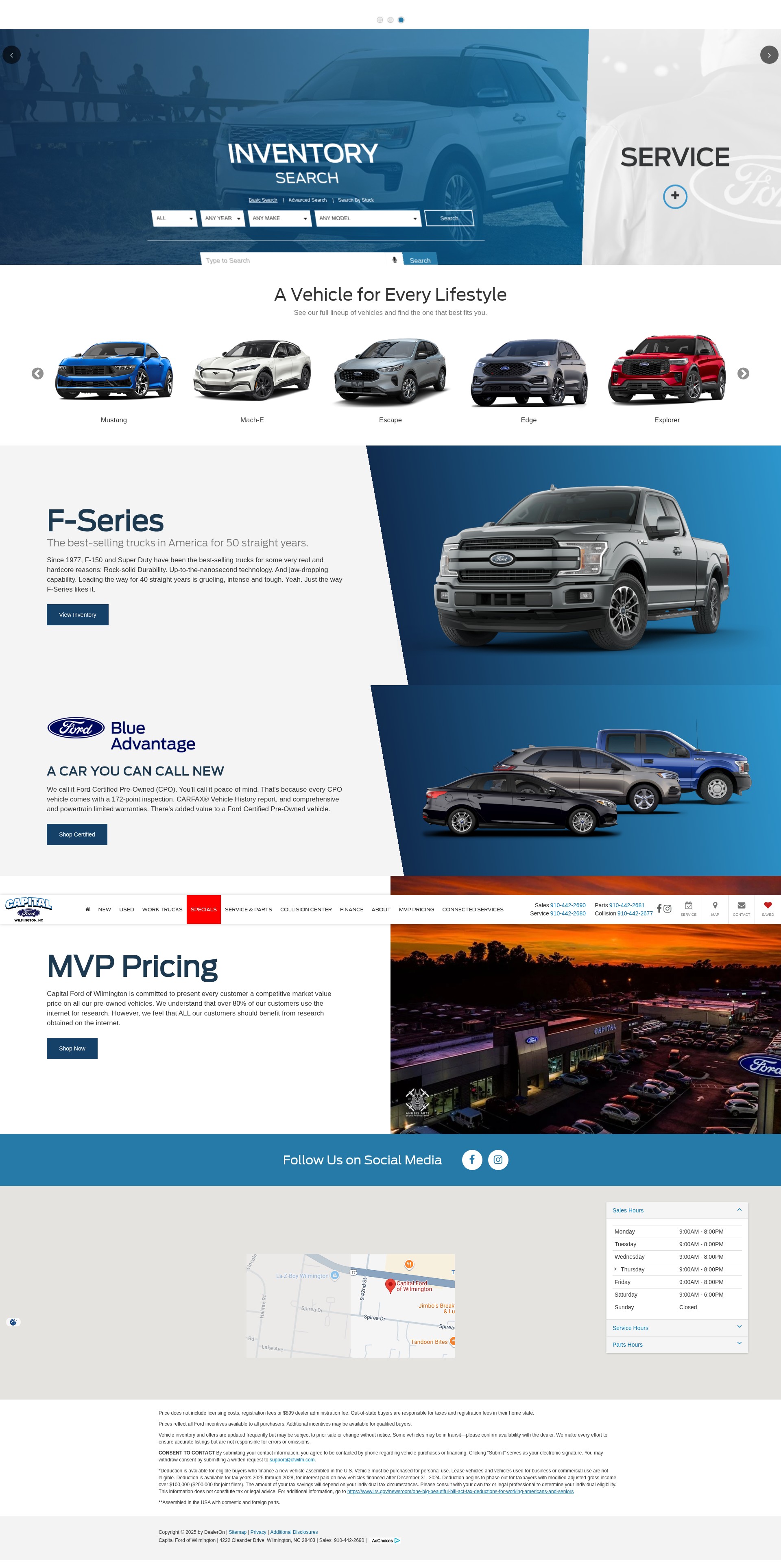 Screenshot of capitalfordofwilmington.com