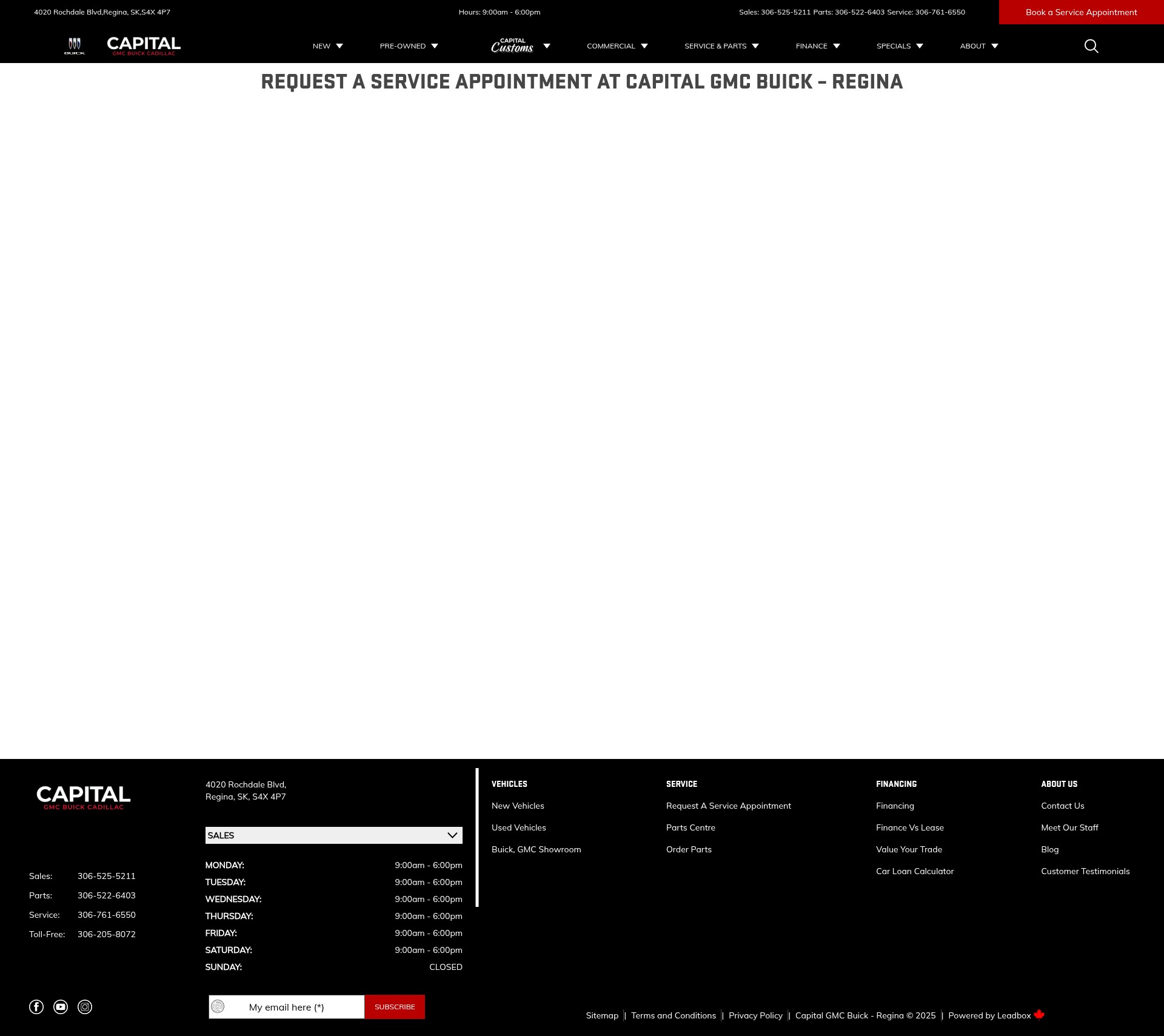 Screenshot of capitalgmc.ca