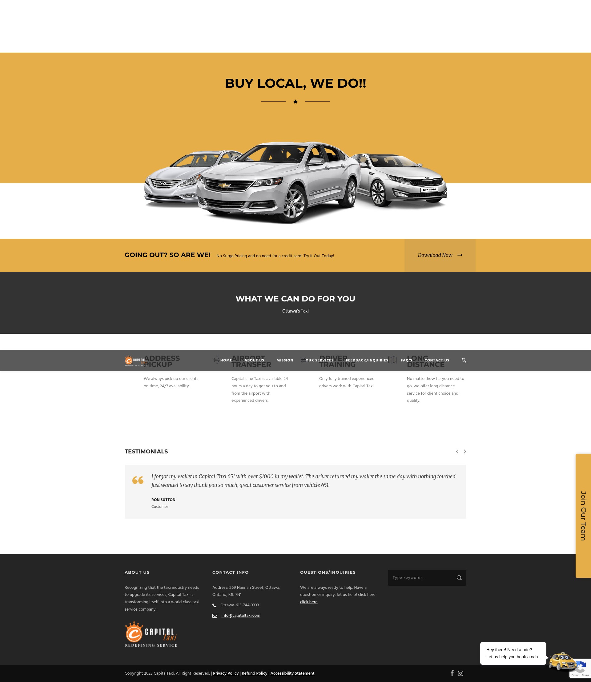 Screenshot of capitaltaxi.com