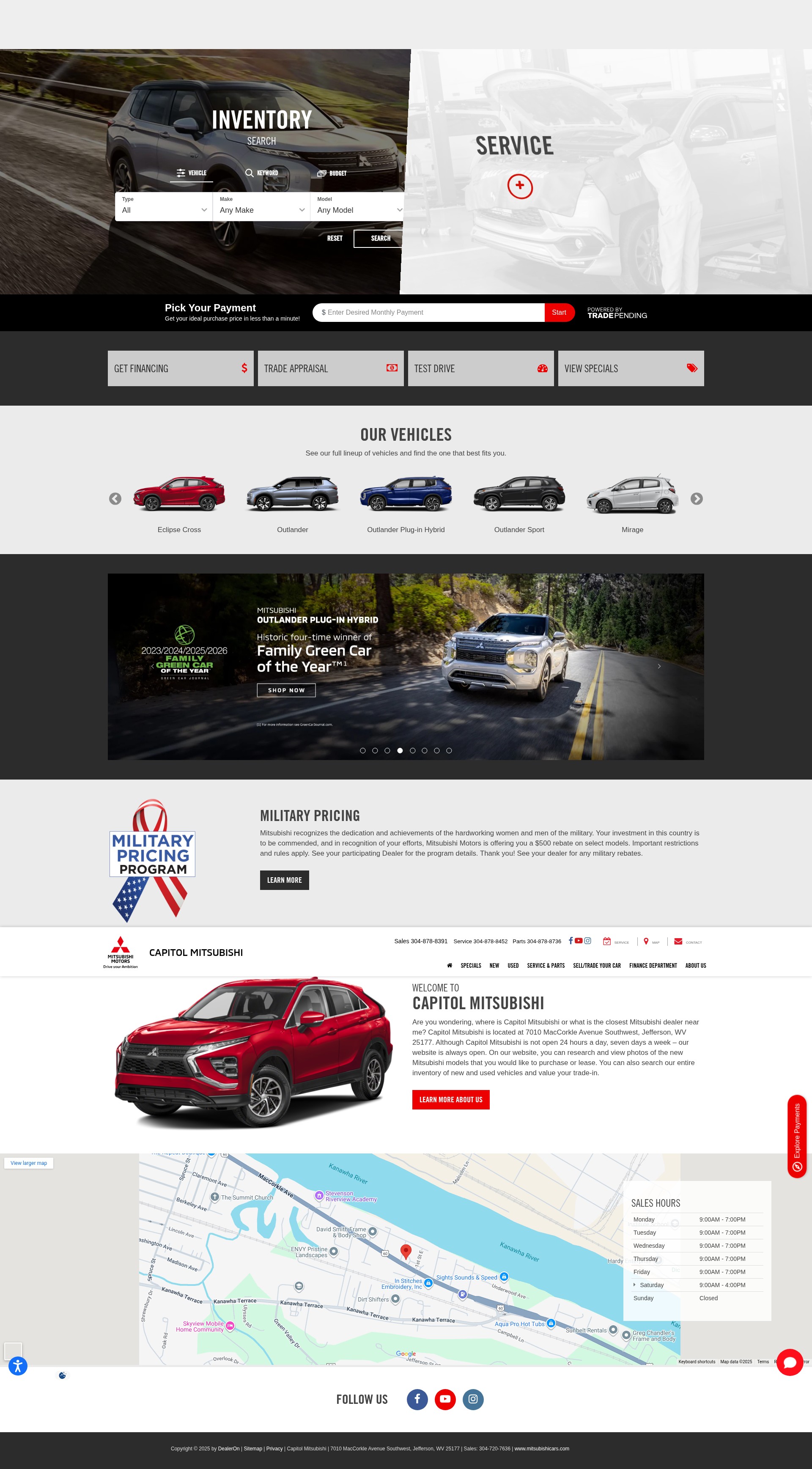 Screenshot of capitolmitsubishi.com