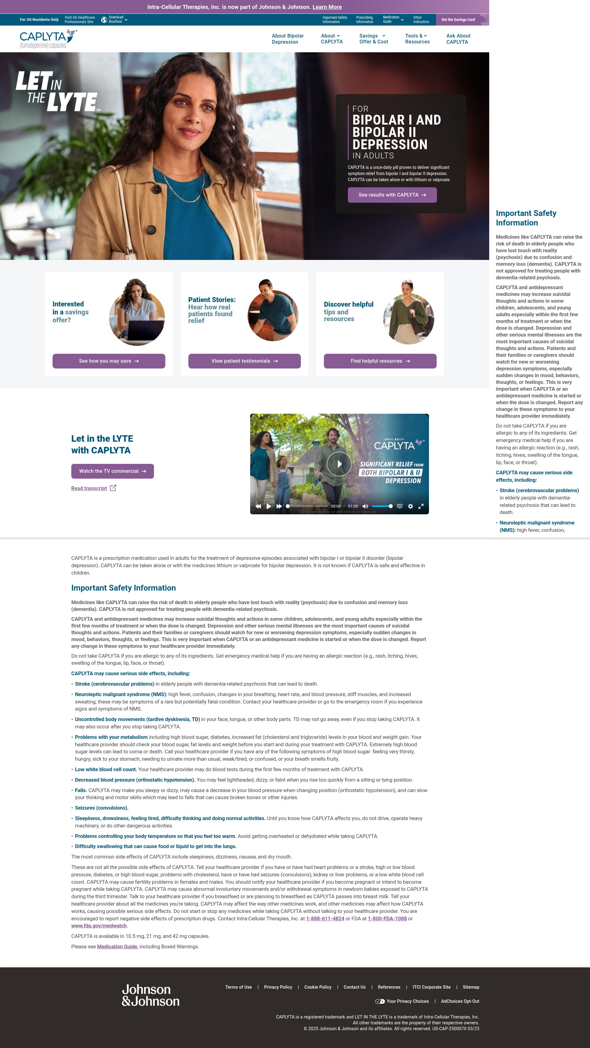 Screenshot of caplyta.com
