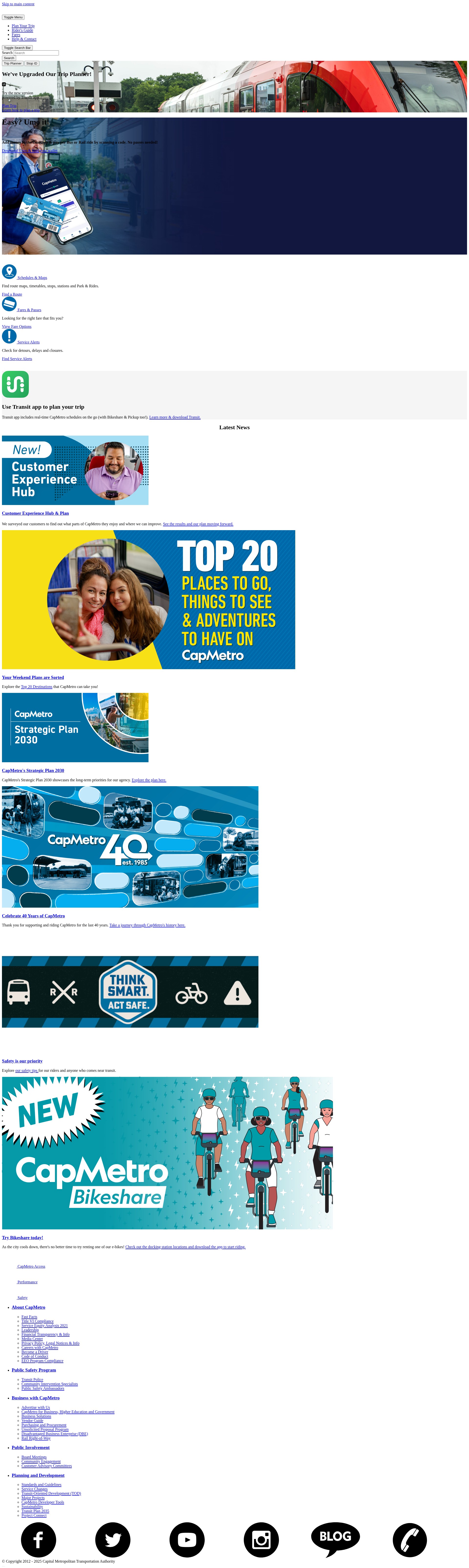 Screenshot of capmetro.org