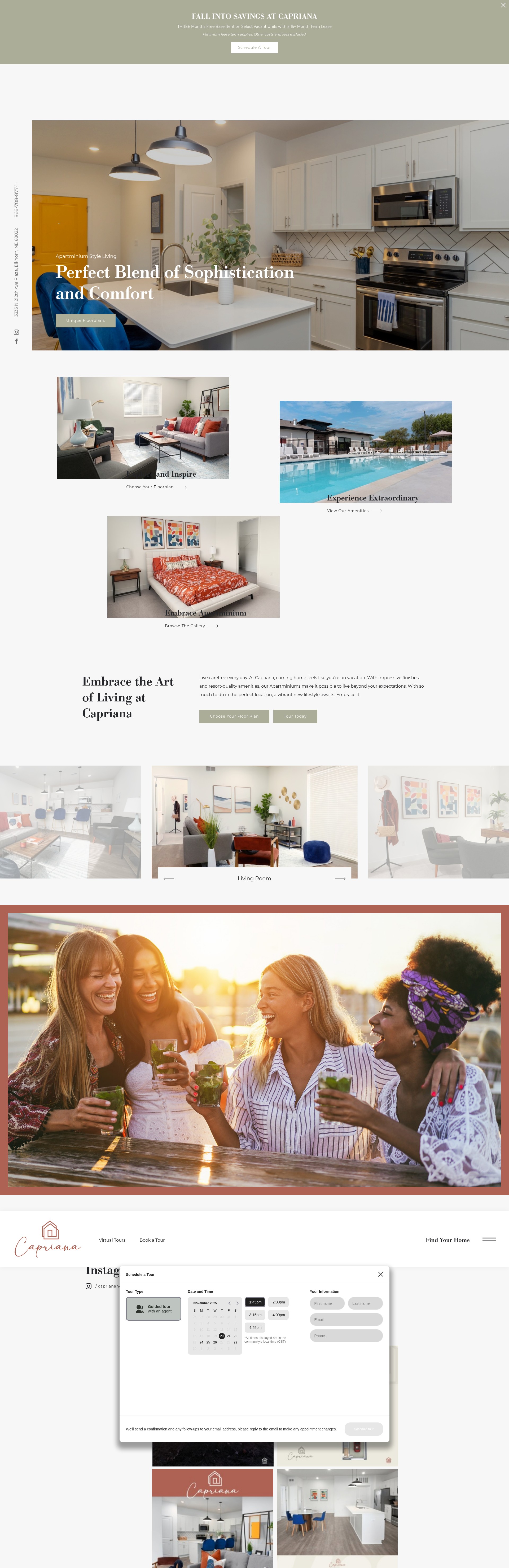 Screenshot of caprianahomes.com