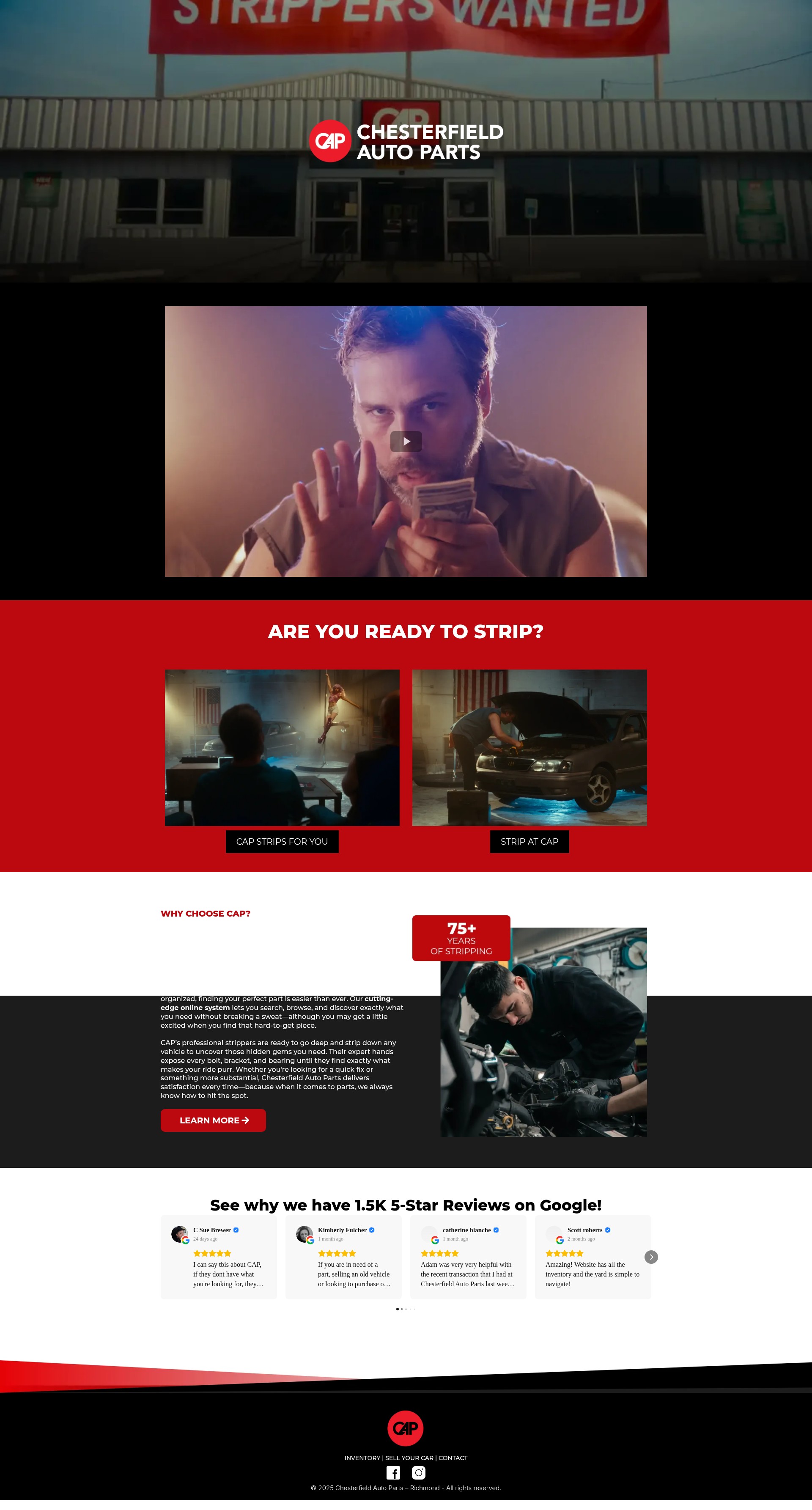 Screenshot of capstrippers.com