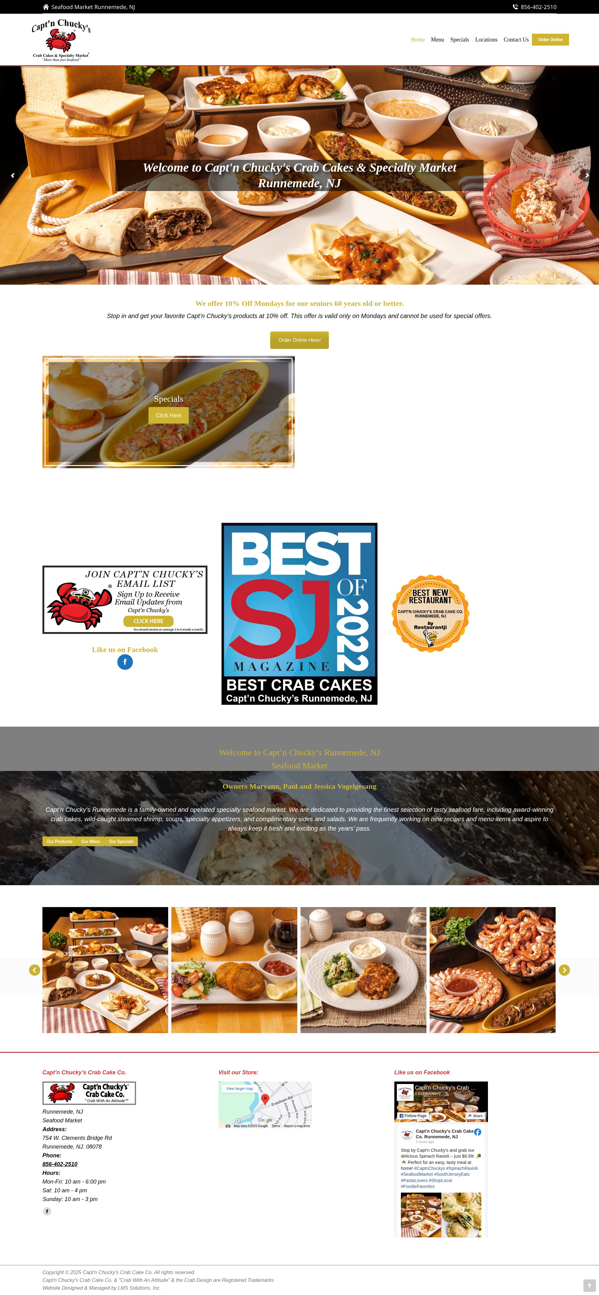 Screenshot of captnchuckysrunnemede.com