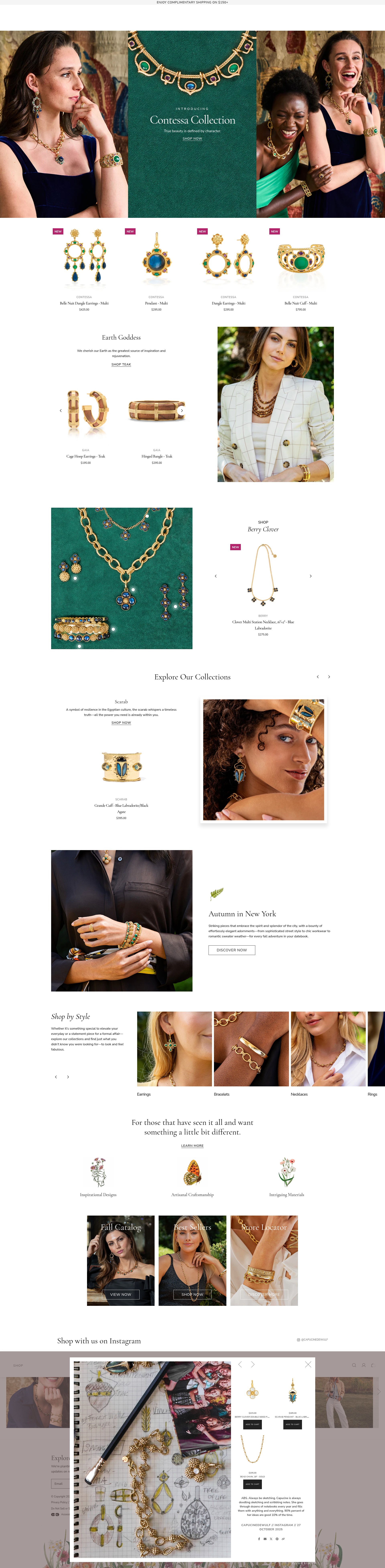 Screenshot of capucinedewulf.com